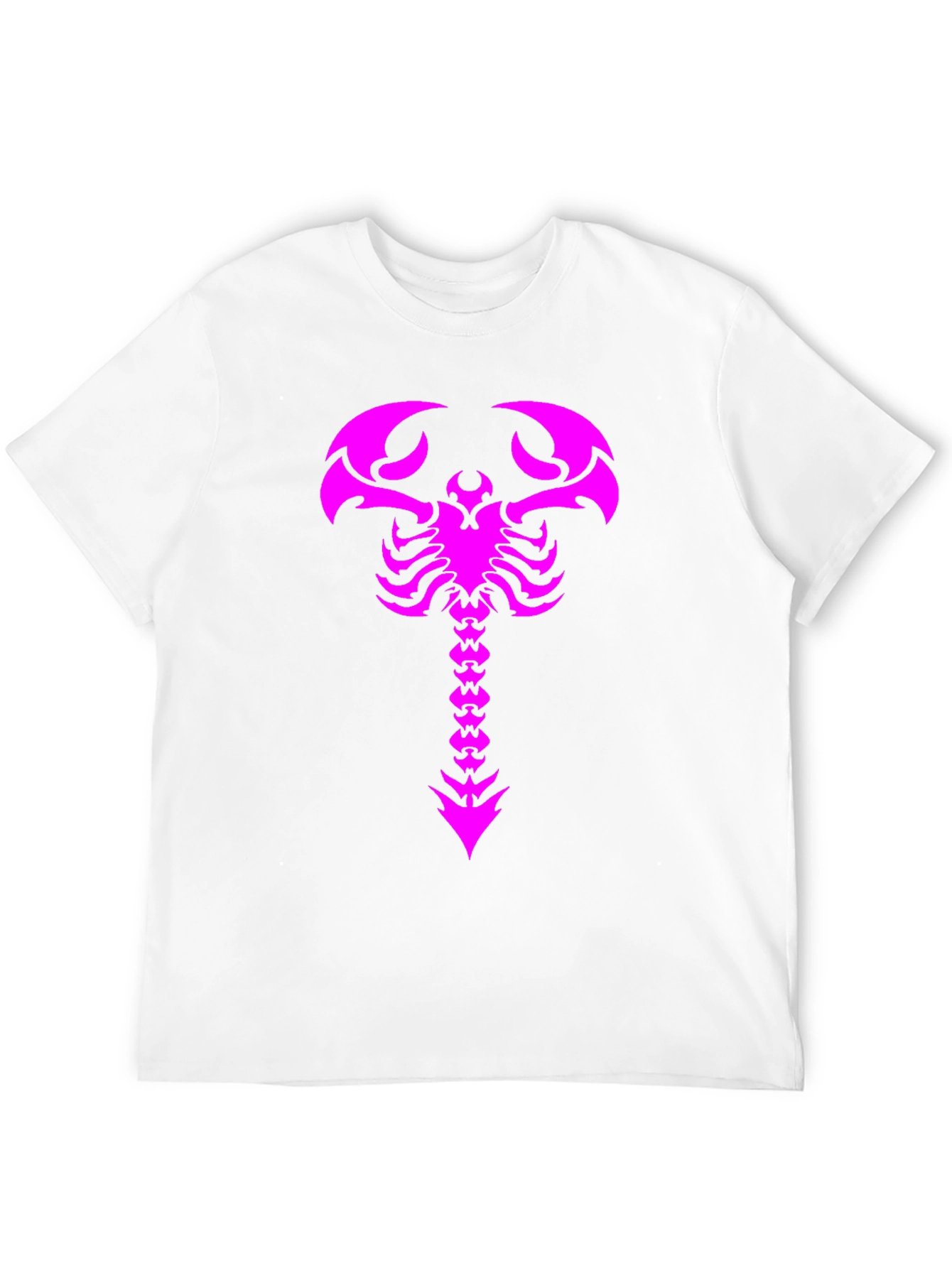 Black T-Shirt with Magenta Scorpion Print