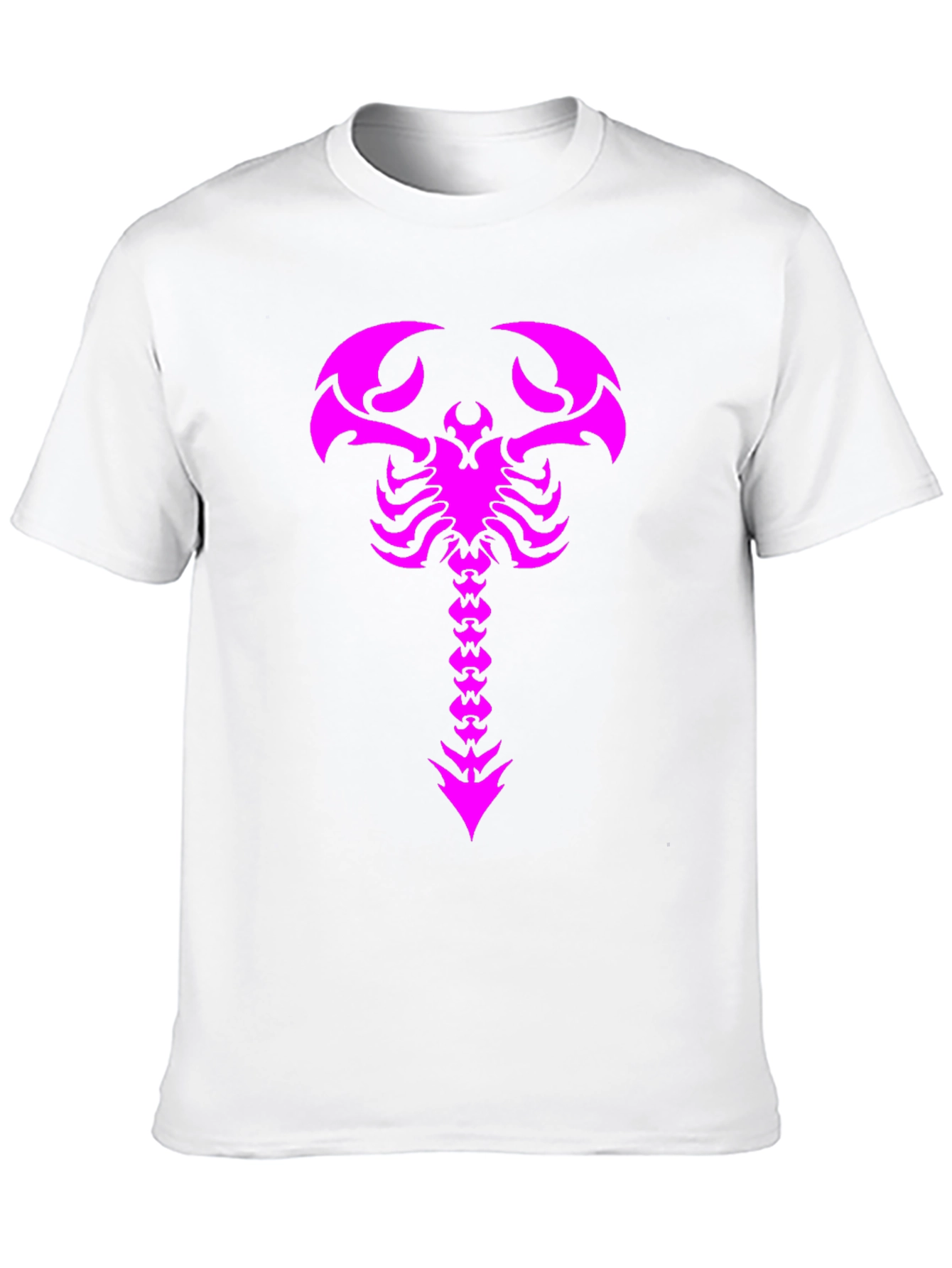 Black T-Shirt with Magenta Scorpion Print