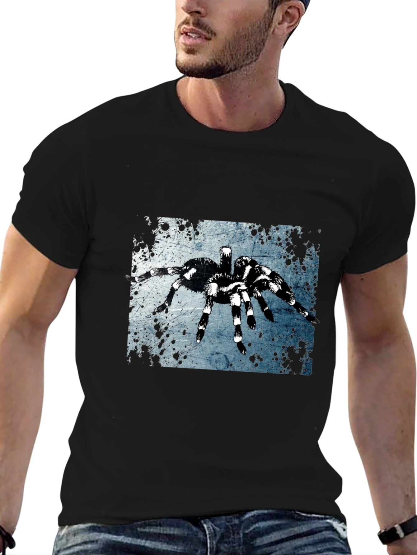 Spider Graphic Tee - Black Short Sleeve