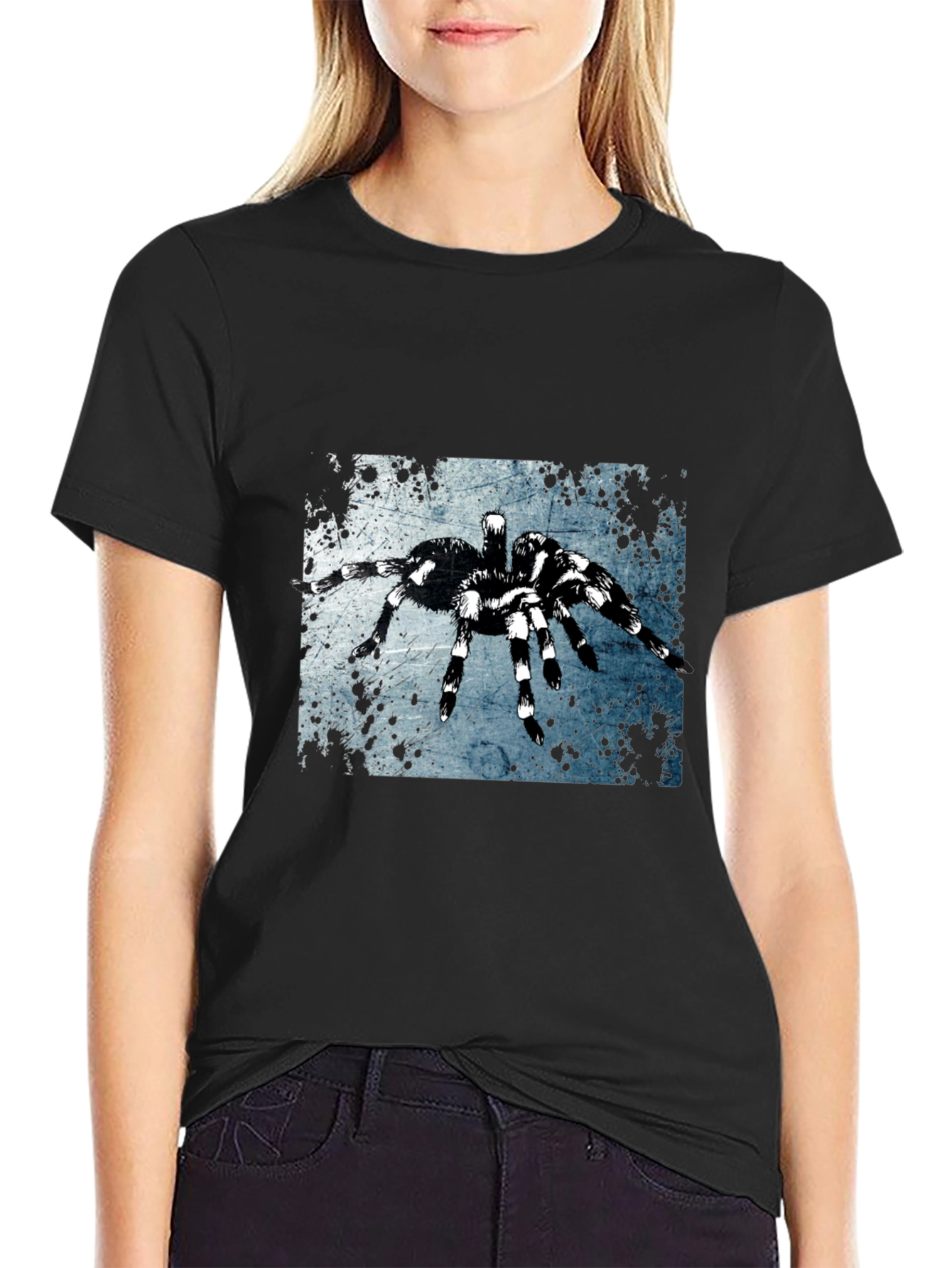 Spider Graphic Tee - Black Short Sleeve