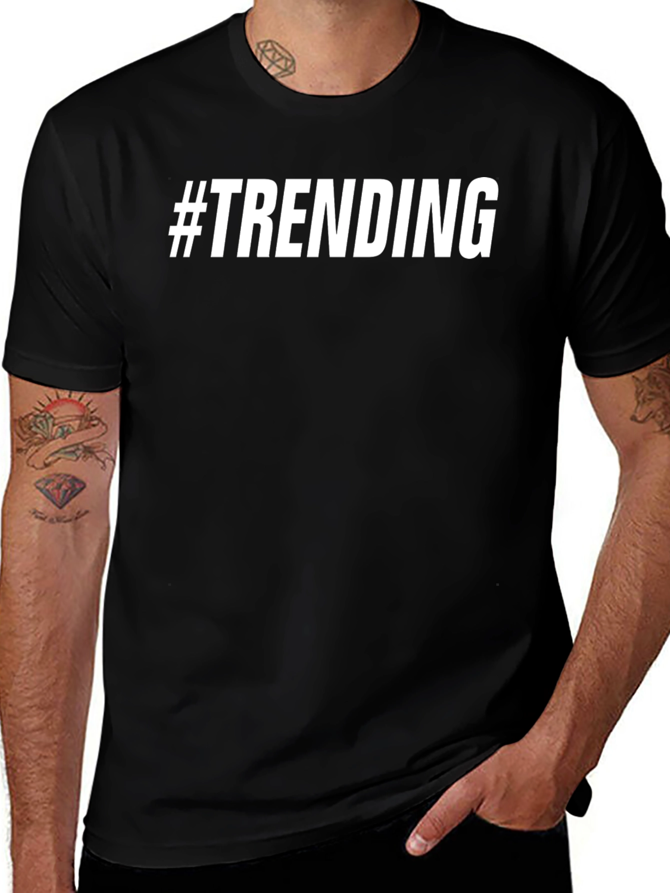 #Trending Black Graphic Tee Shirt