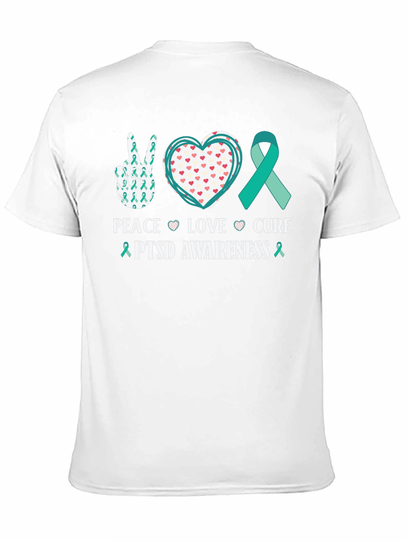PTSD Awareness Peace Love Cure T-Shirt