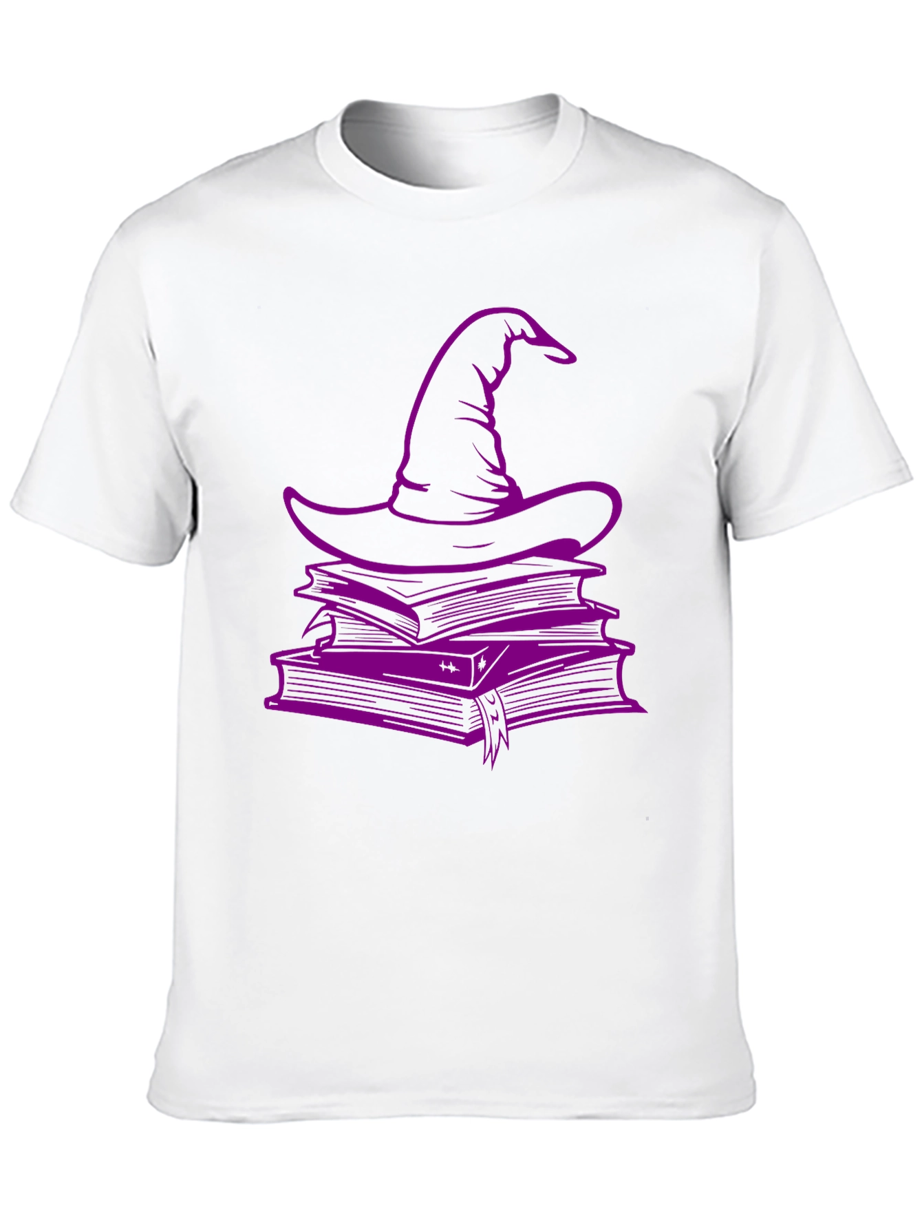 Witch Hat & Books T-Shirt - Spooky Season Style