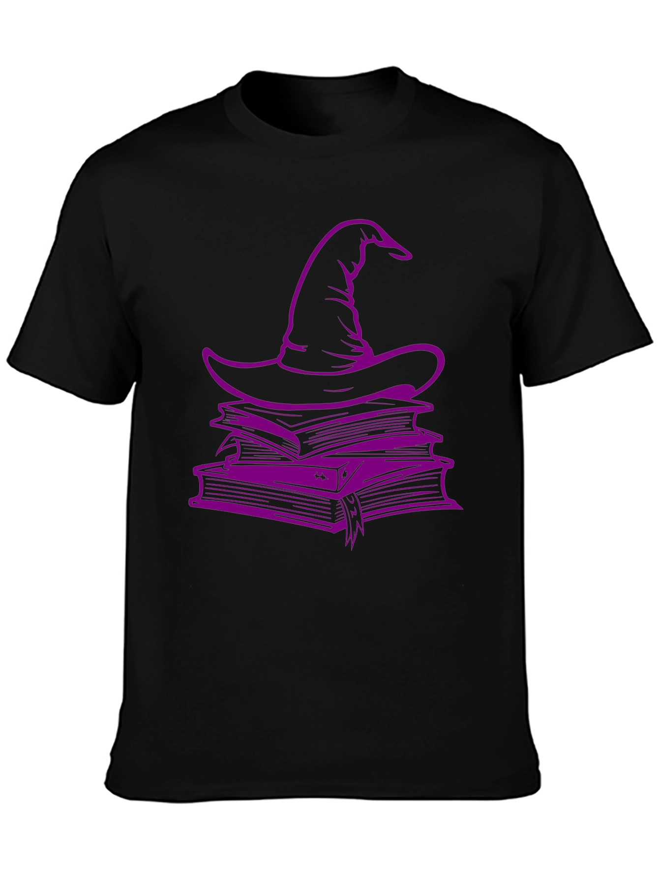 Witch Hat & Books T-Shirt - Spooky Season Style