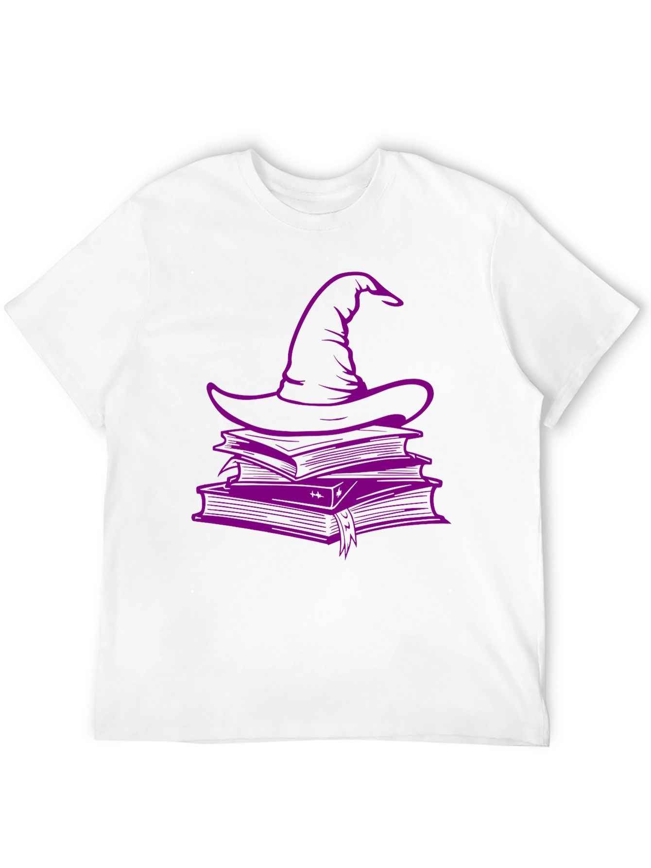 Witch Hat & Books T-Shirt - Spooky Season Style