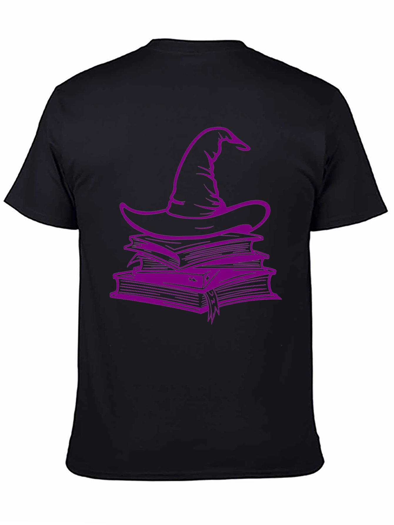 Witch Hat & Books T-Shirt - Spooky Season Style