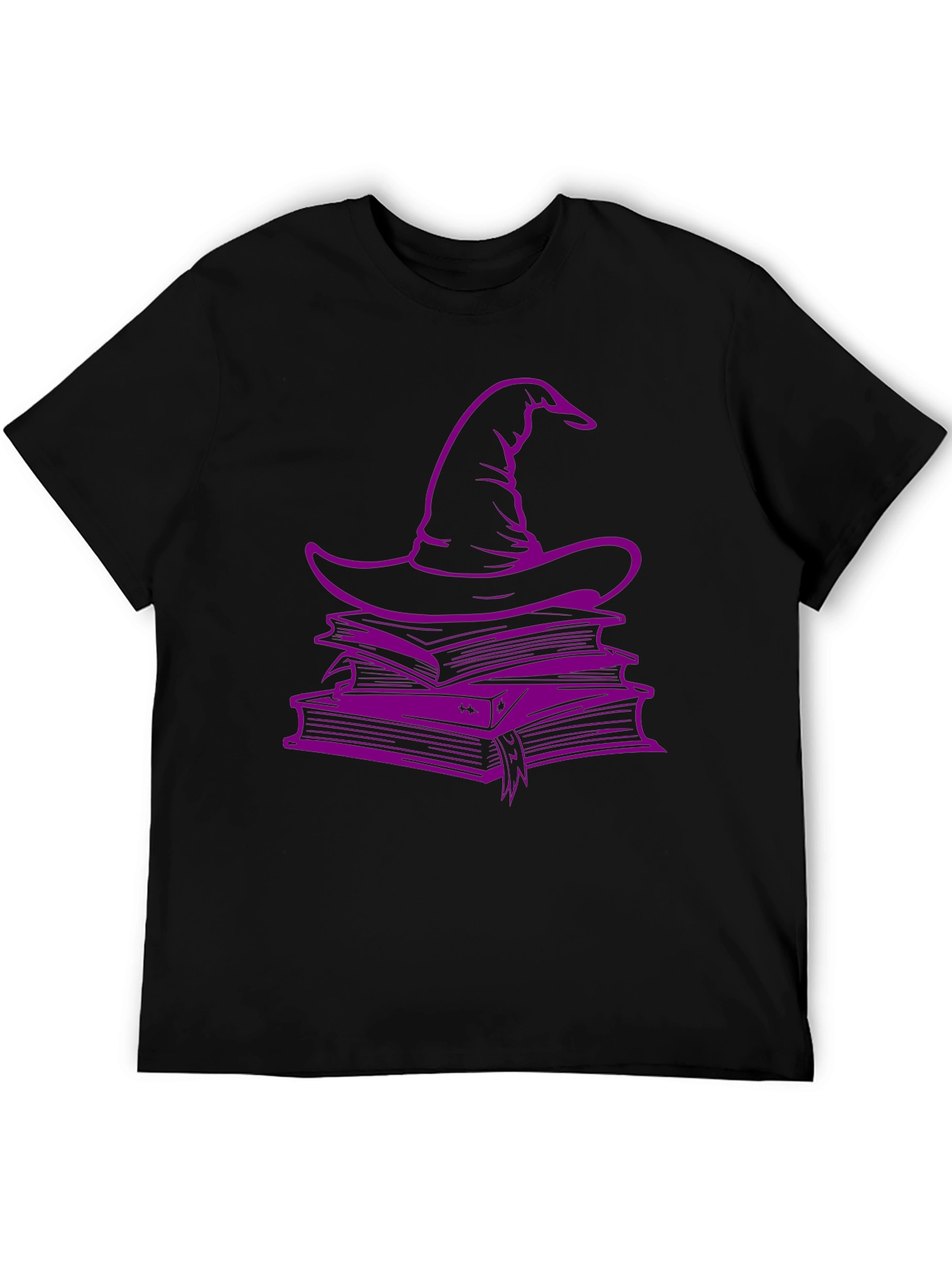 Witch Hat & Books T-Shirt - Spooky Season Style