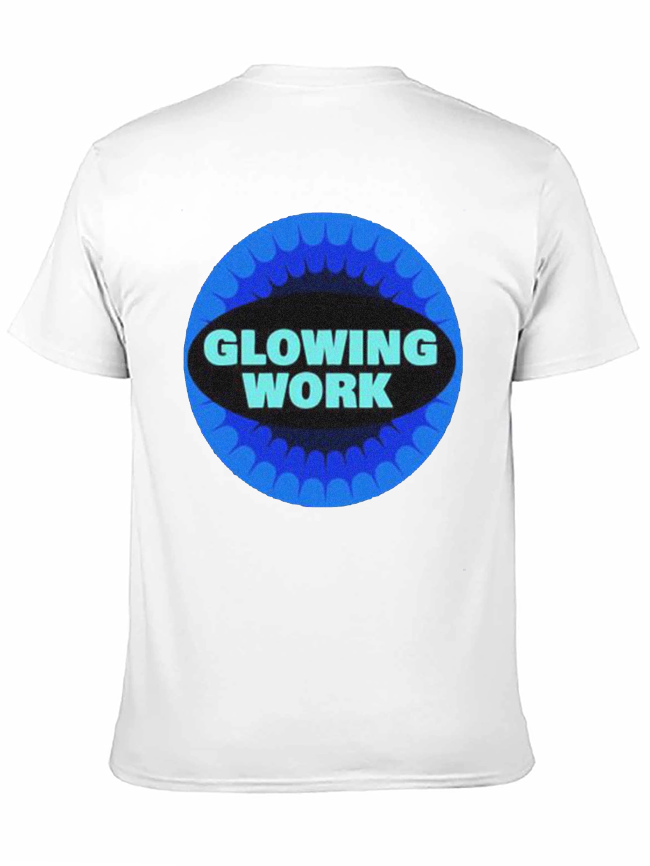 Glowing Work Graphic Tee - Retro Style