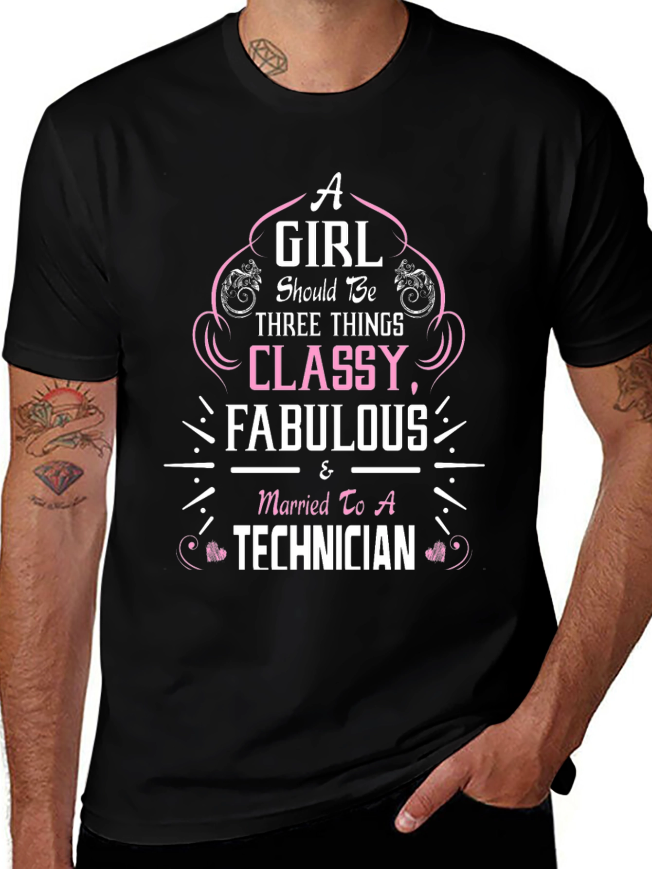 Classy Fabulous Technician Wife T-Shirt