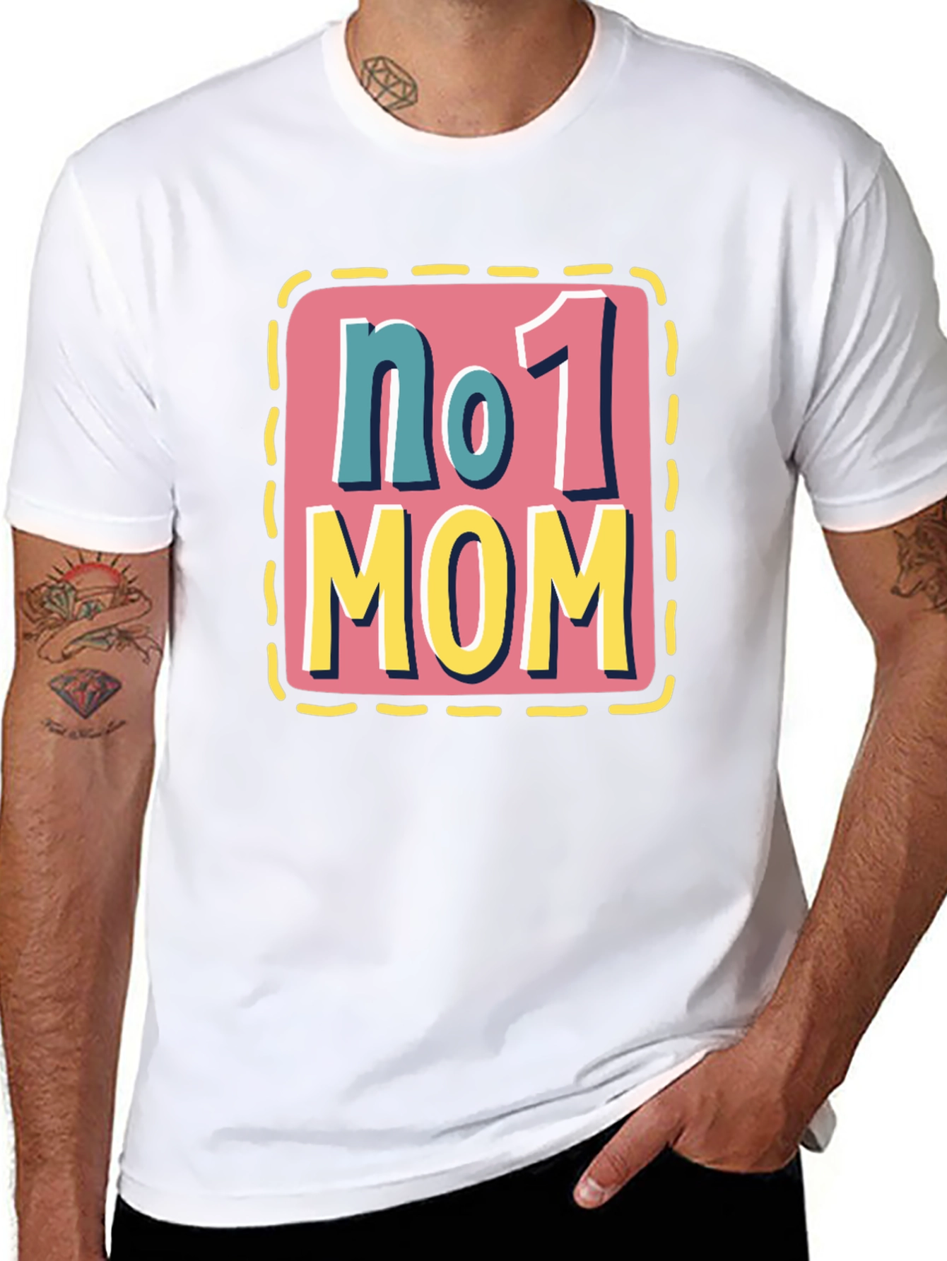 No. 1 Mom Black Graphic T-Shirt