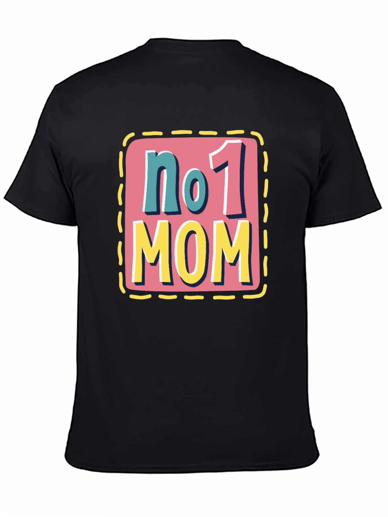 No. 1 Mom Black Graphic T-Shirt