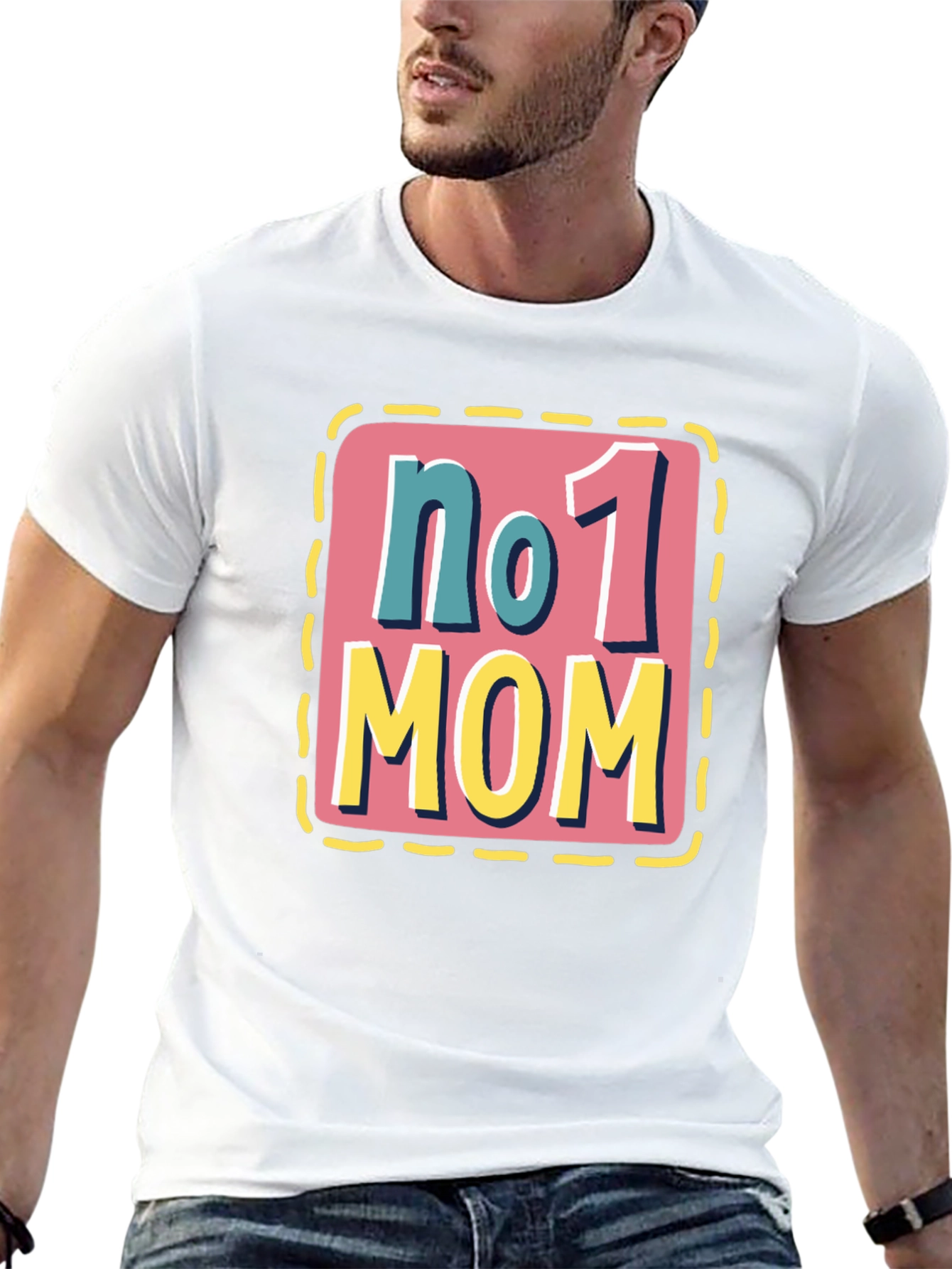 No. 1 Mom Black Graphic T-Shirt