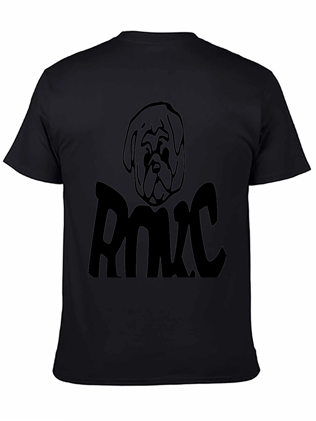 Dog Graphic Black T-Shirt
