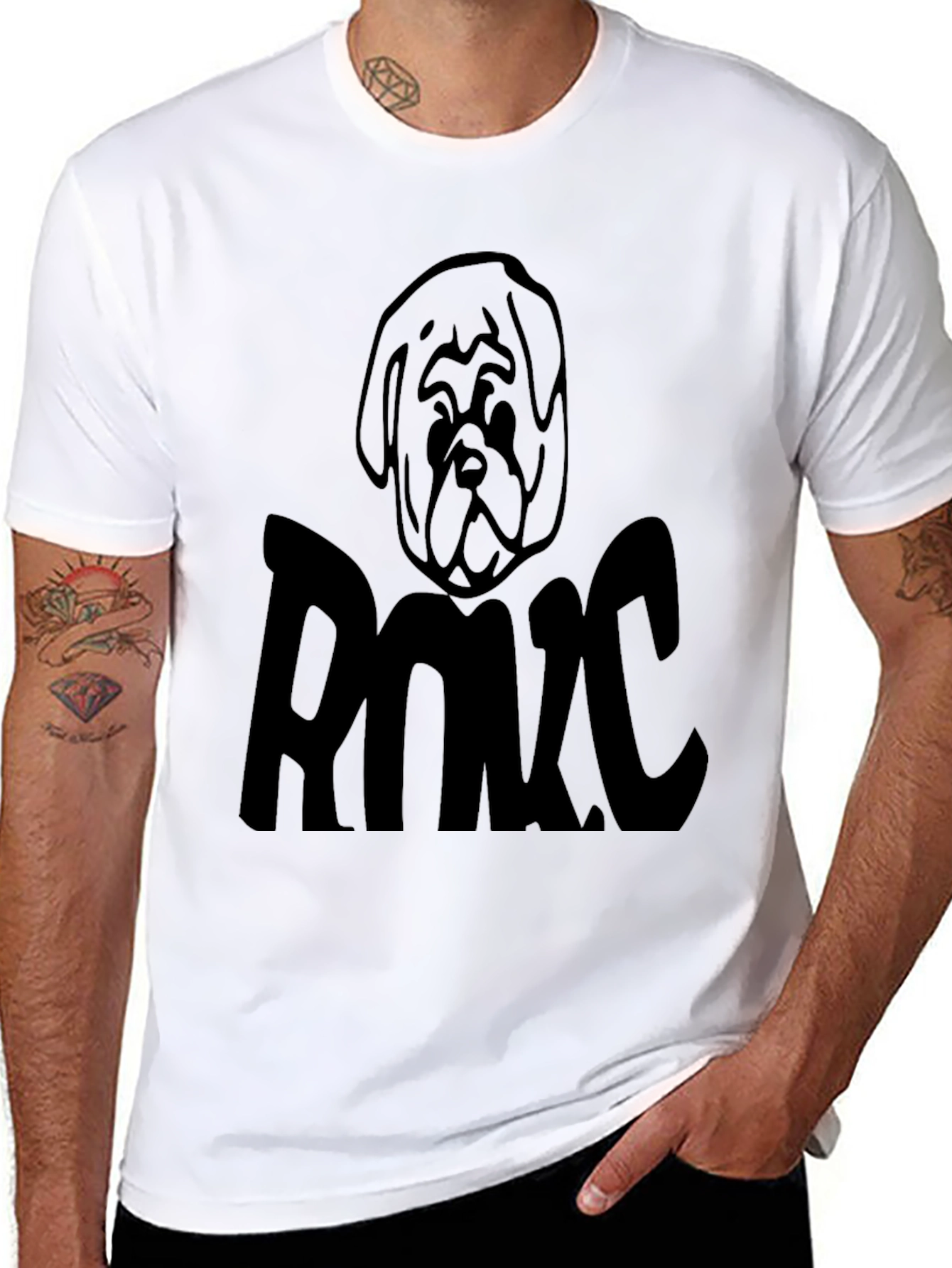 Dog Graphic Black T-Shirt