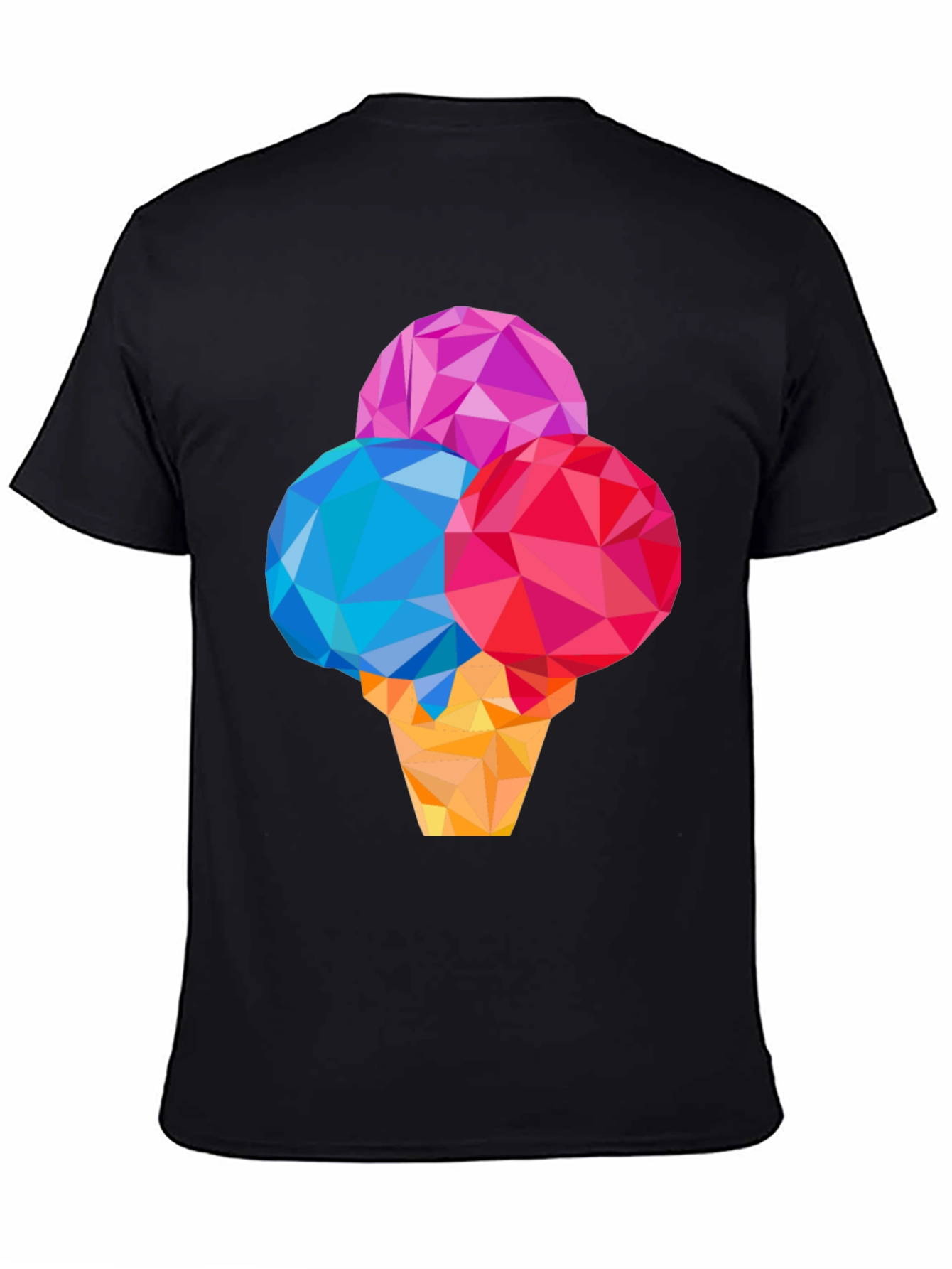 Geometric Ice Cream Graphic T-Shirt
