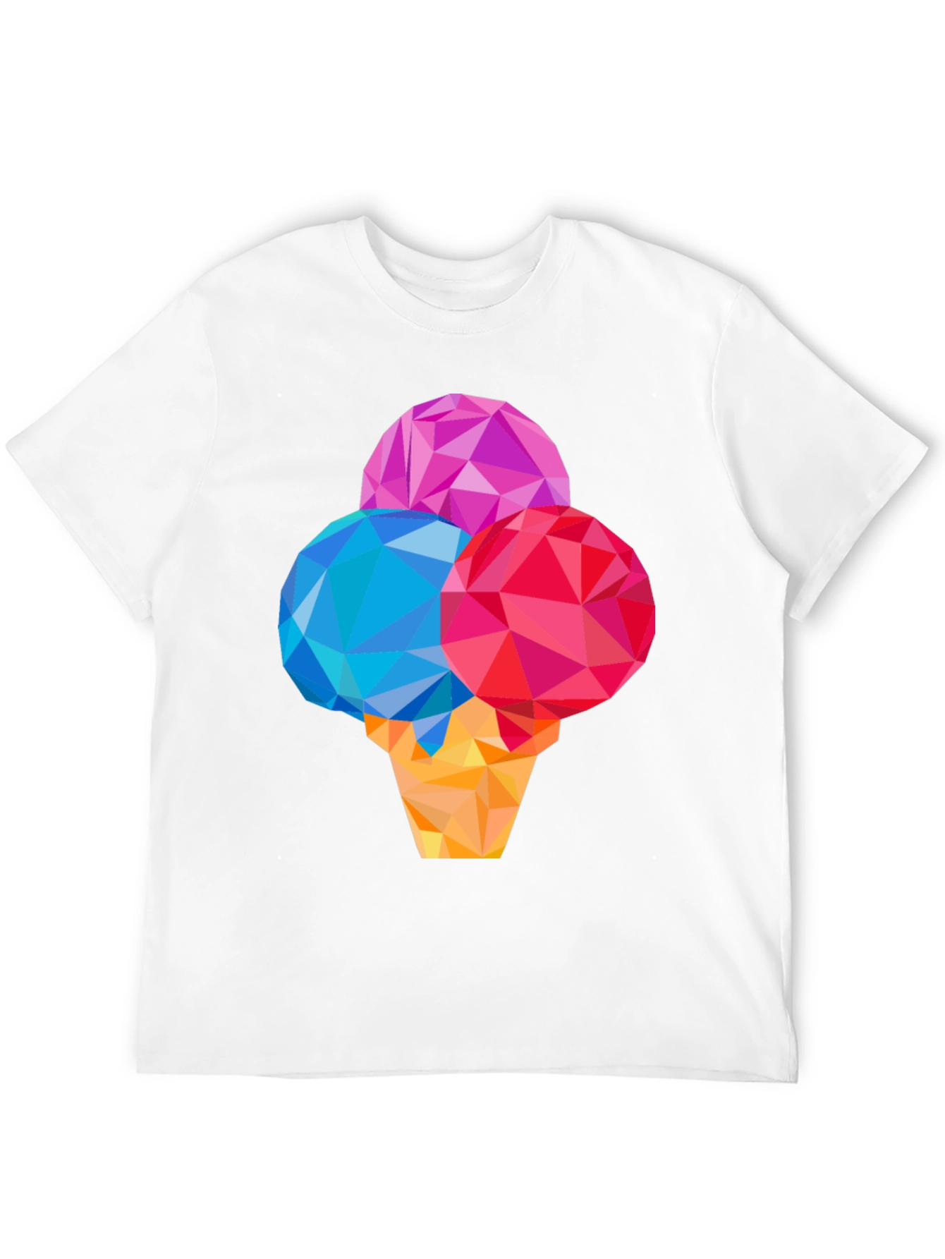 Geometric Ice Cream Graphic T-Shirt