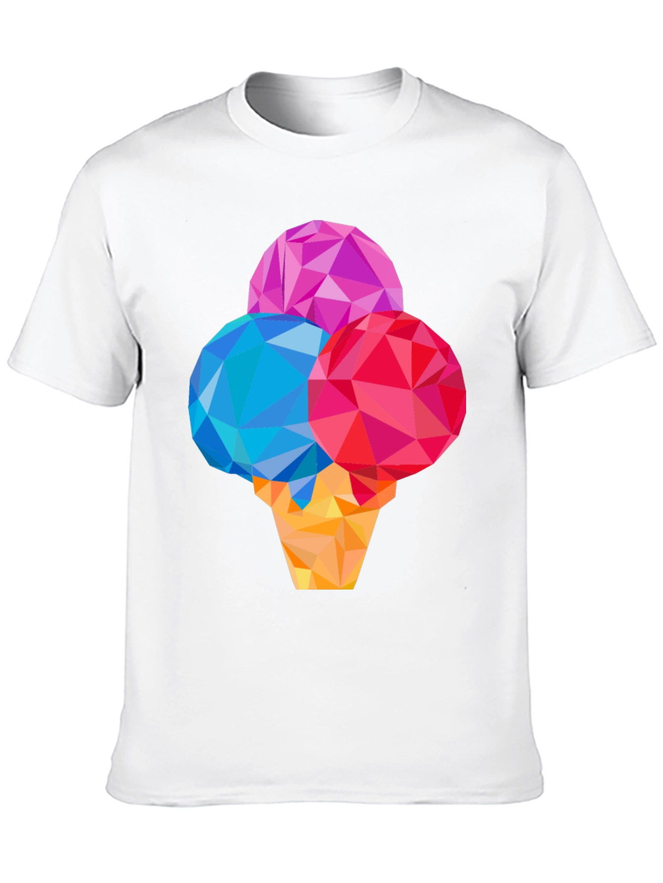 Geometric Ice Cream Graphic T-Shirt