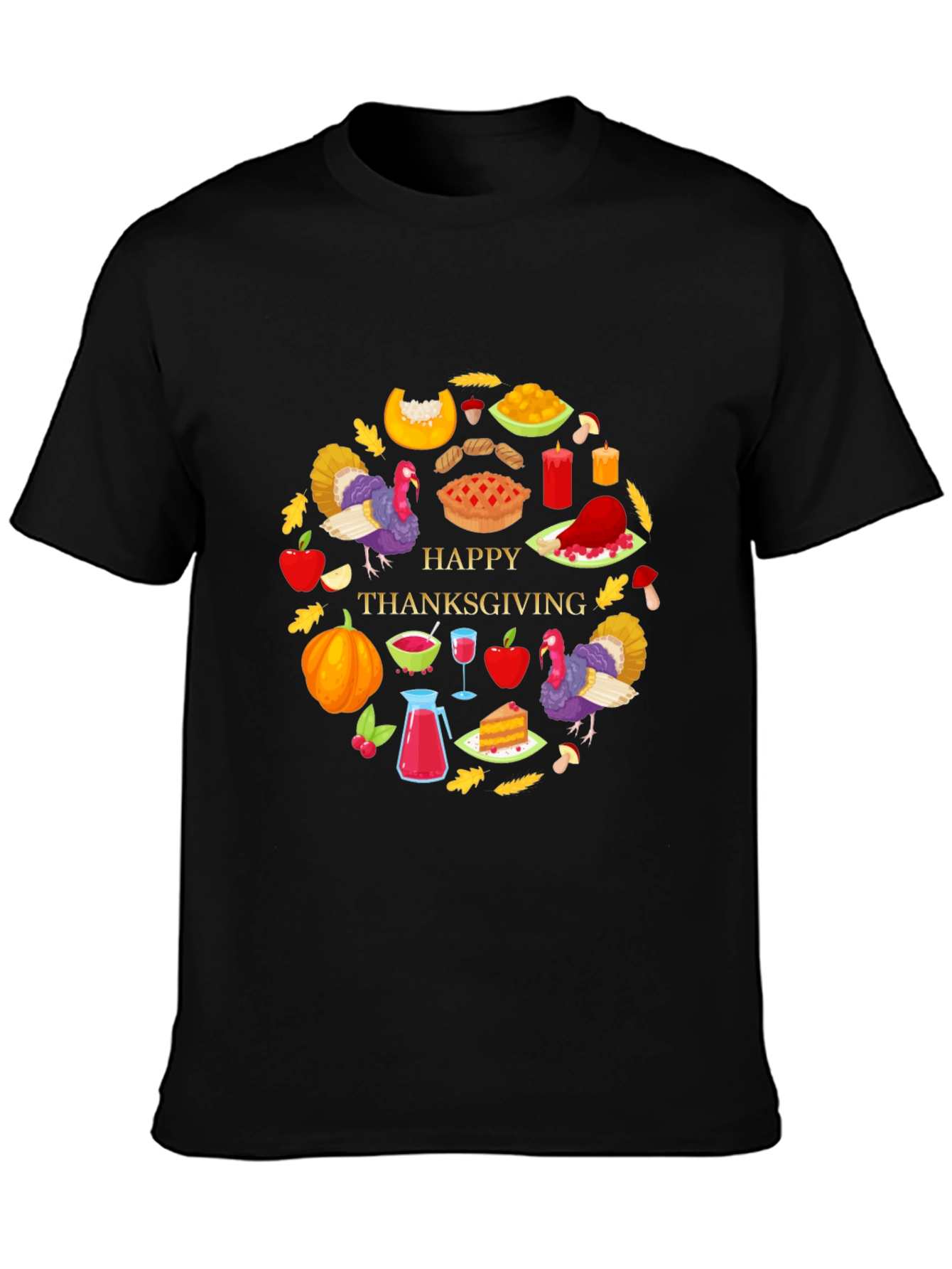 Thanksgiving Graphic Tee - Festive Holiday Shirt