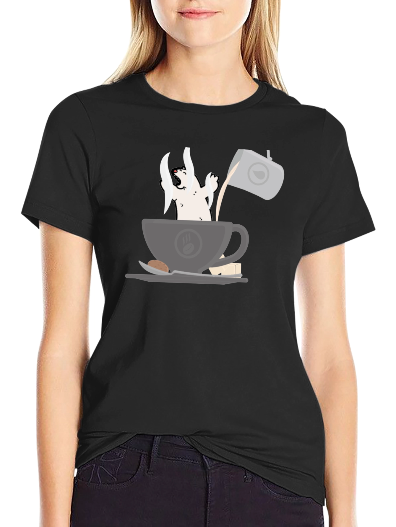 Coffee Ghost Graphic Tee - Spooky & Stylish