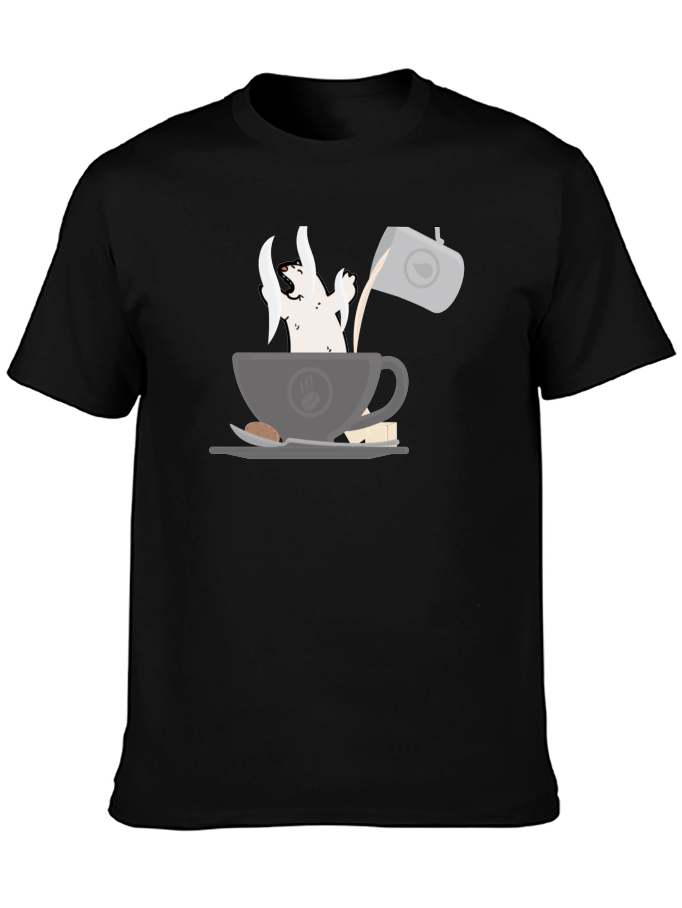 Coffee Ghost Graphic Tee - Spooky & Stylish