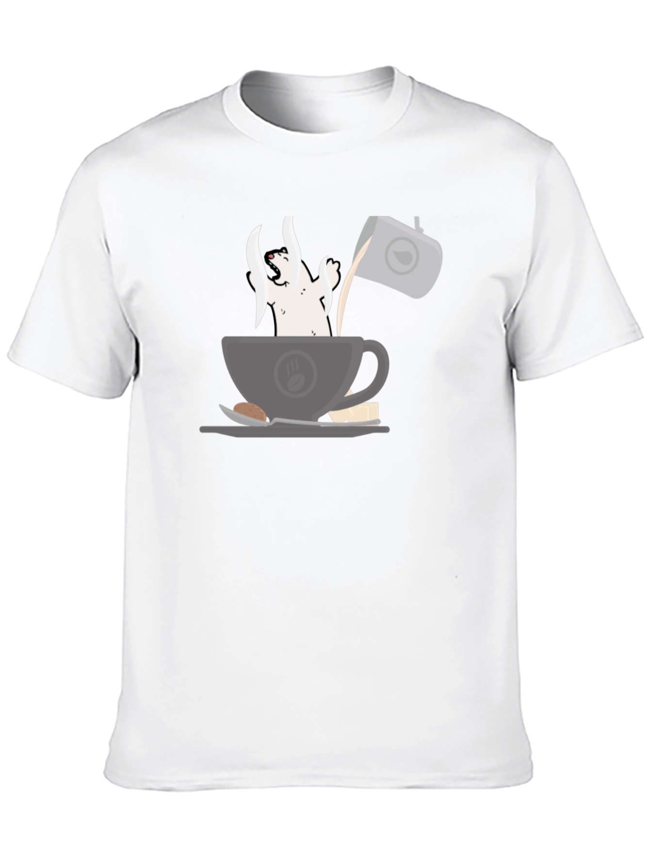 Coffee Ghost Graphic Tee - Spooky & Stylish