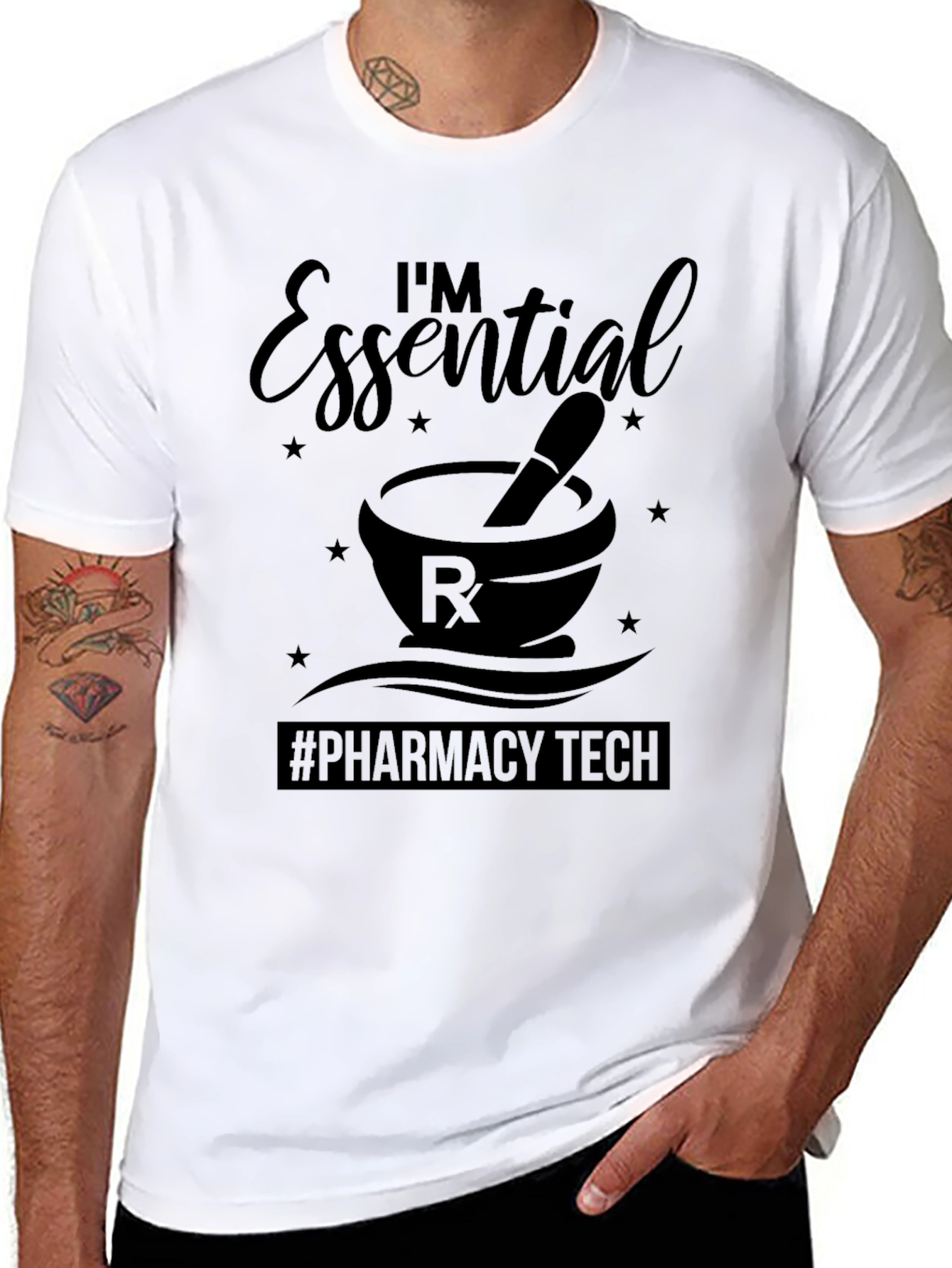 Essential Pharmacy Tech Black T-Shirt