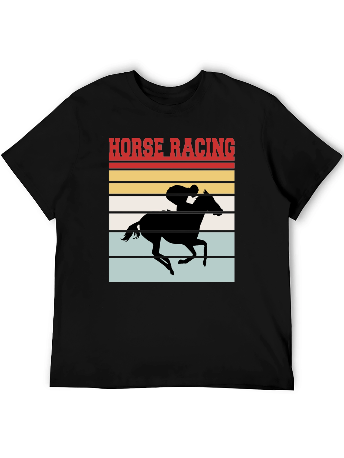 Retro Horse Racing T-Shirt - Stylish Equestrian Tee