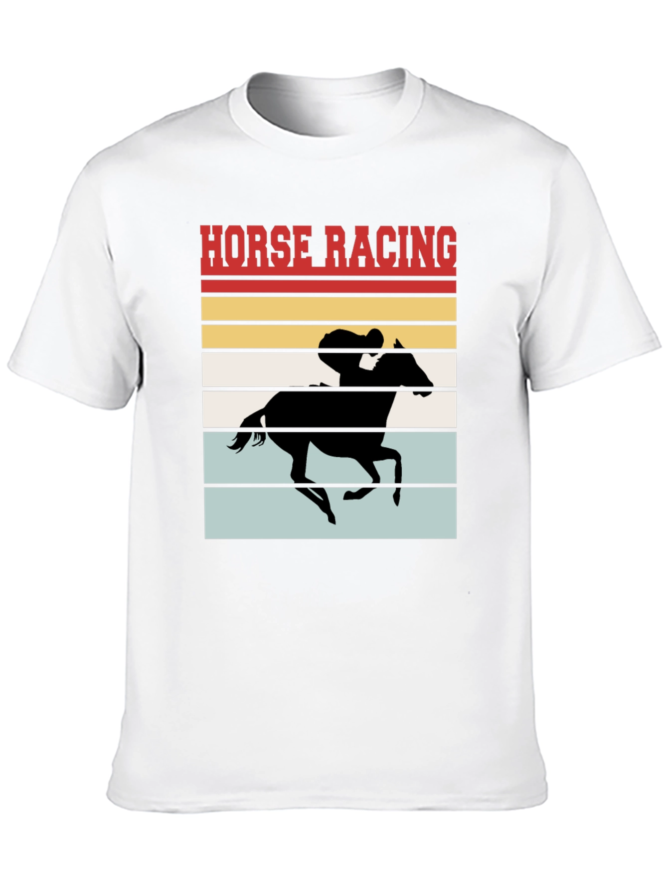Retro Horse Racing T-Shirt - Stylish Equestrian Tee