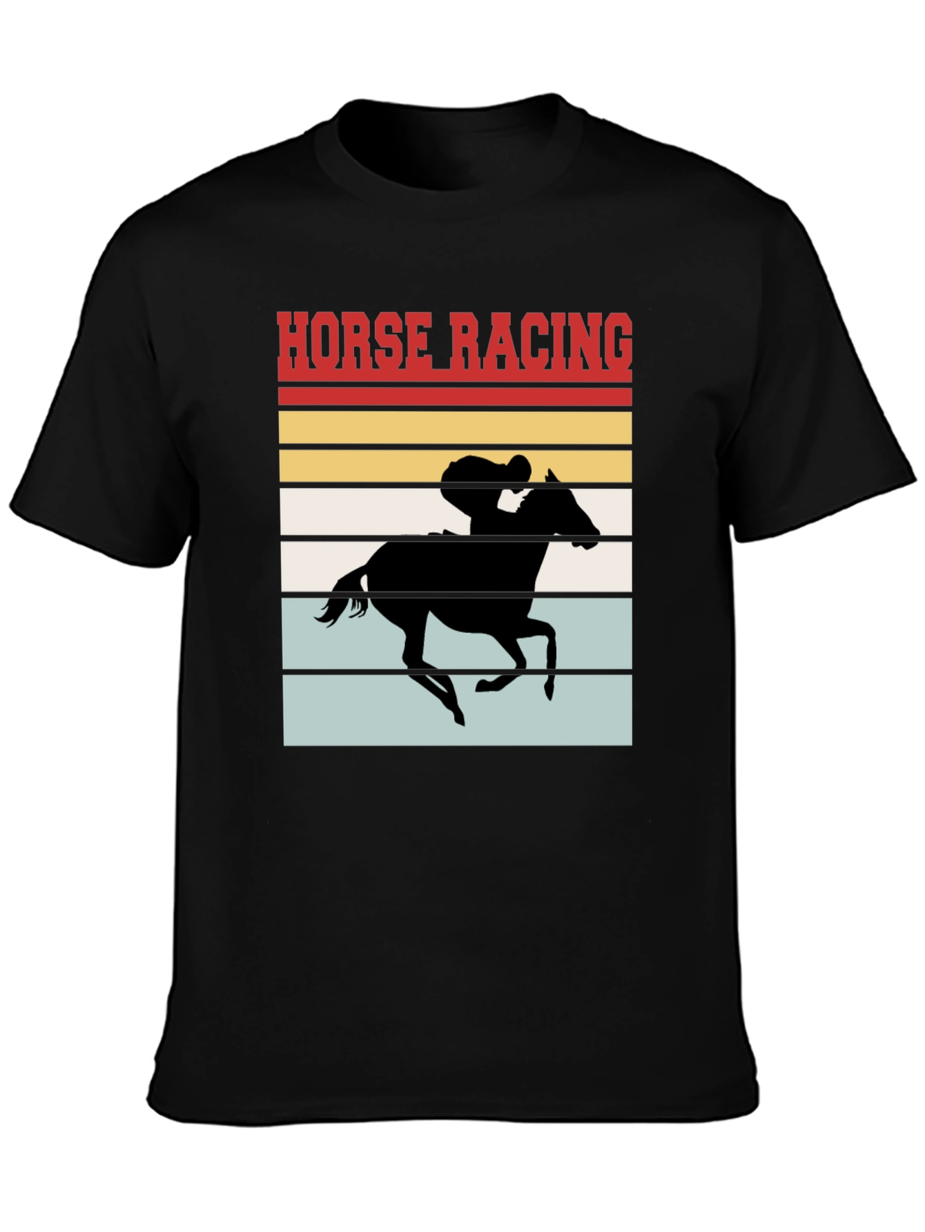 Retro Horse Racing T-Shirt - Stylish Equestrian Tee