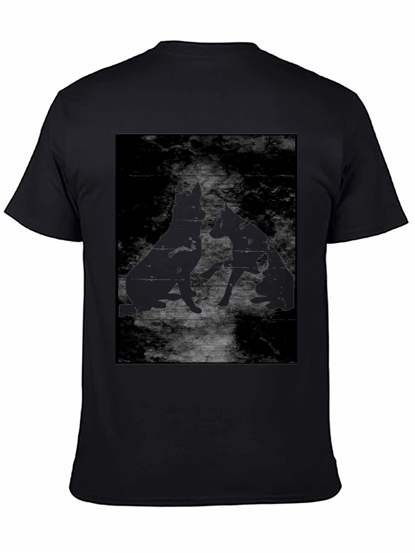 Black Dog Silhouette Graphic T-Shirt