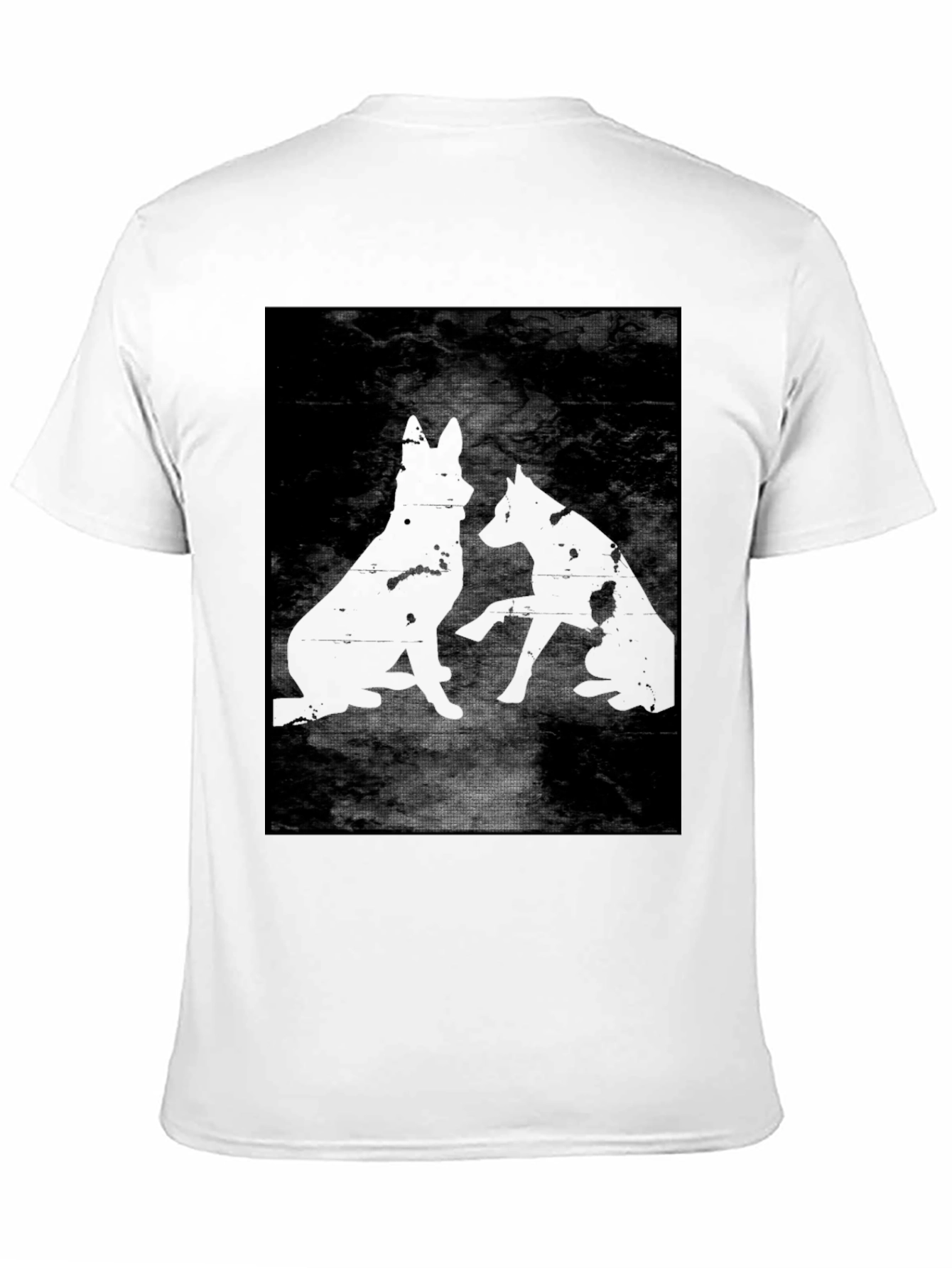 Black Dog Silhouette Graphic T-Shirt