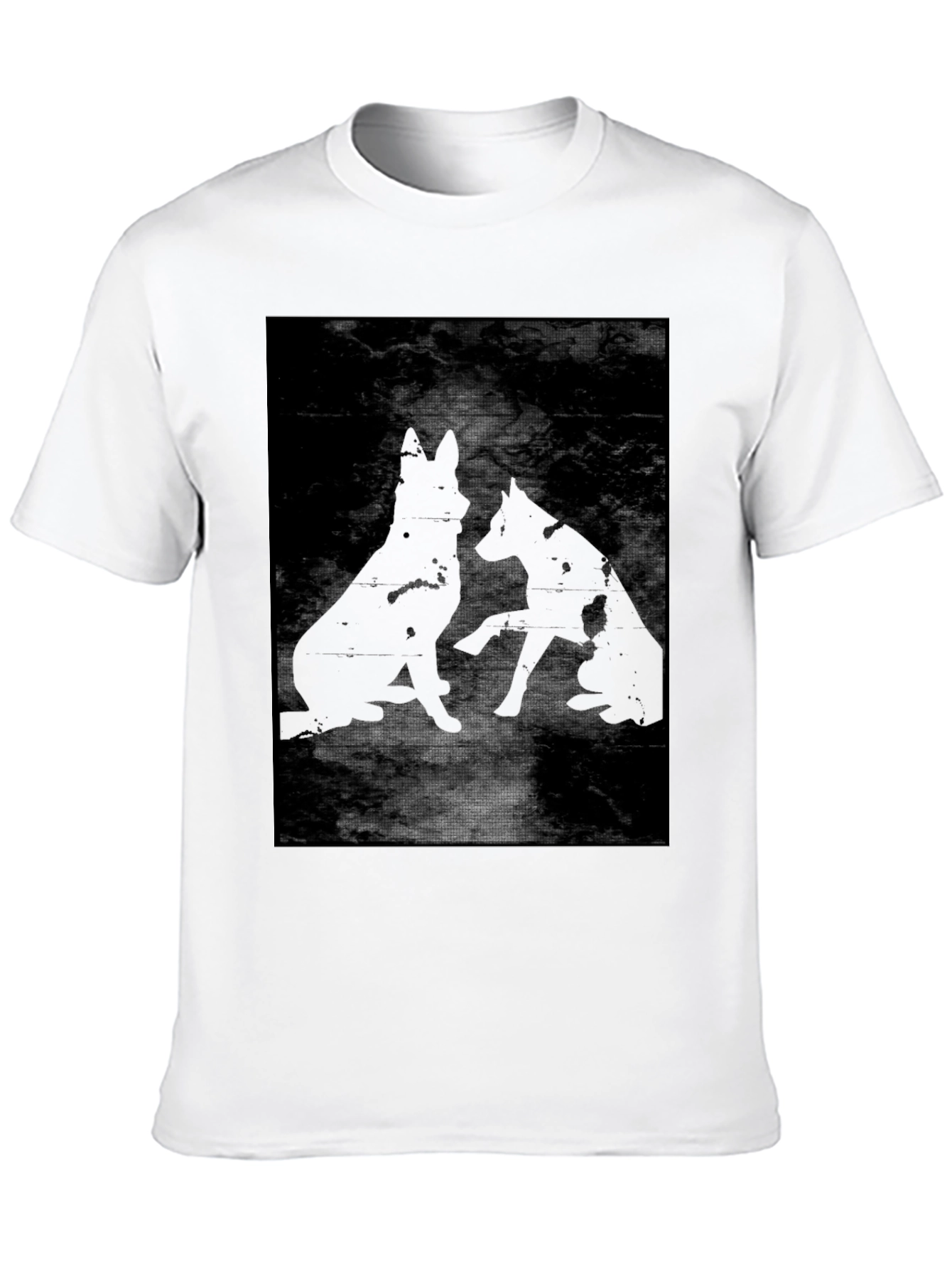 Black Dog Silhouette Graphic T-Shirt