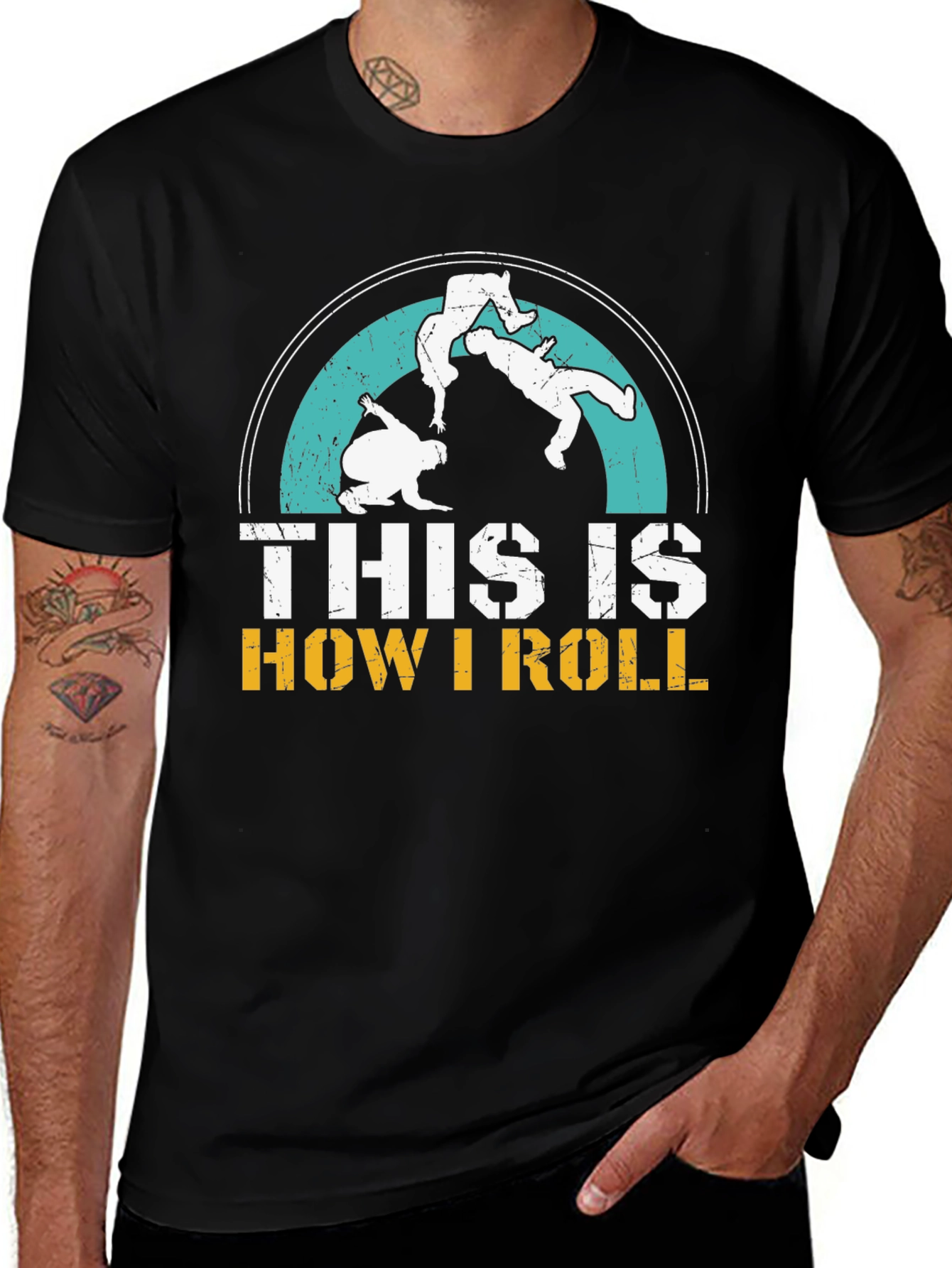 This is How I Roll Jiu Jitsu Black T-Shirt