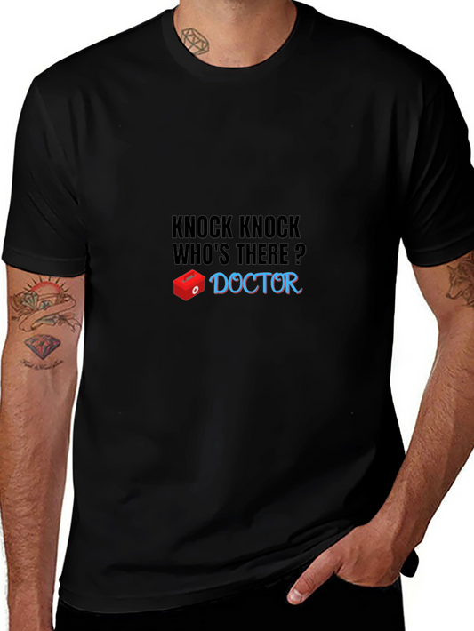 Knock Knock Doctor Joke Black T-Shirt