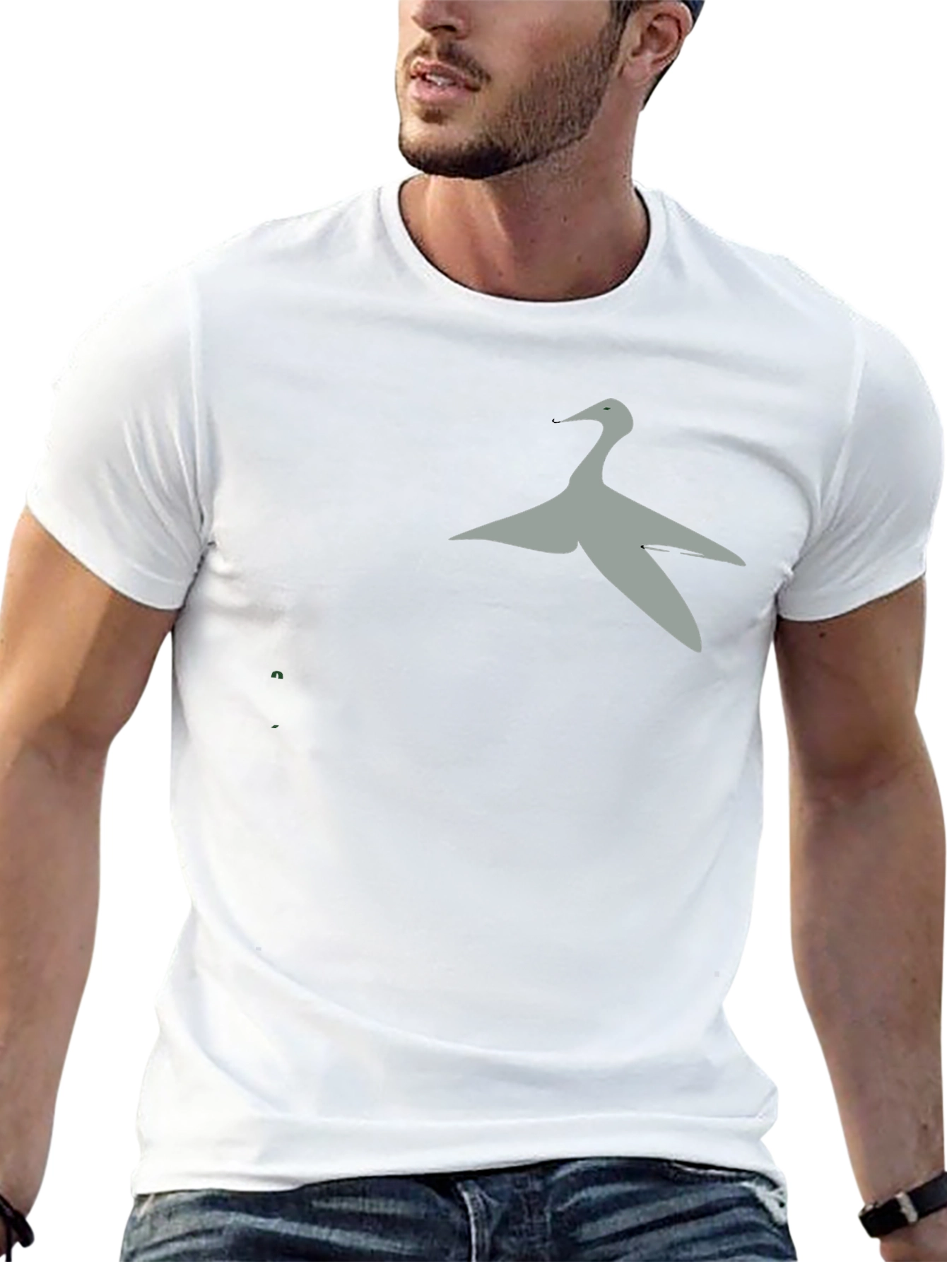 Stylish Bird Graphic Black T-Shirt