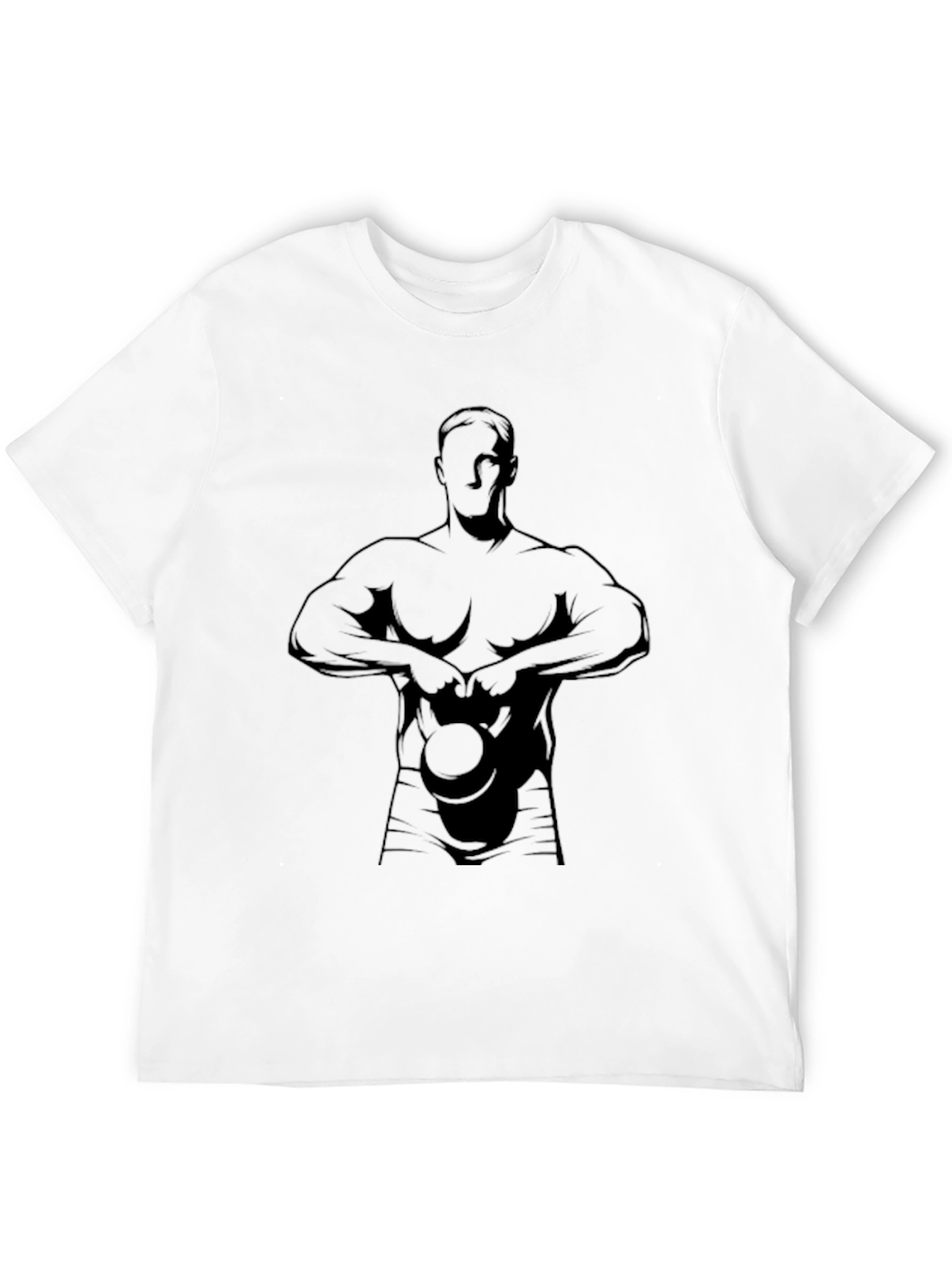 Mens Black Fitness Graphic T-Shirt