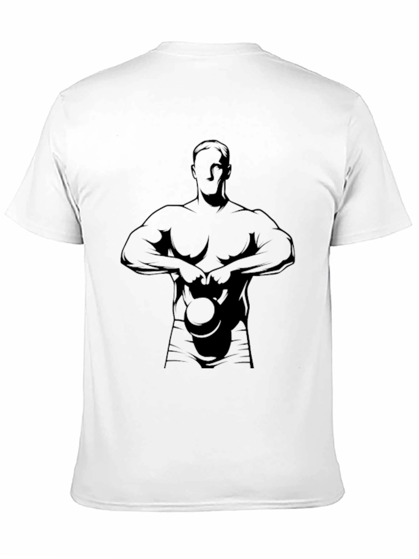 Mens Black Fitness Graphic T-Shirt