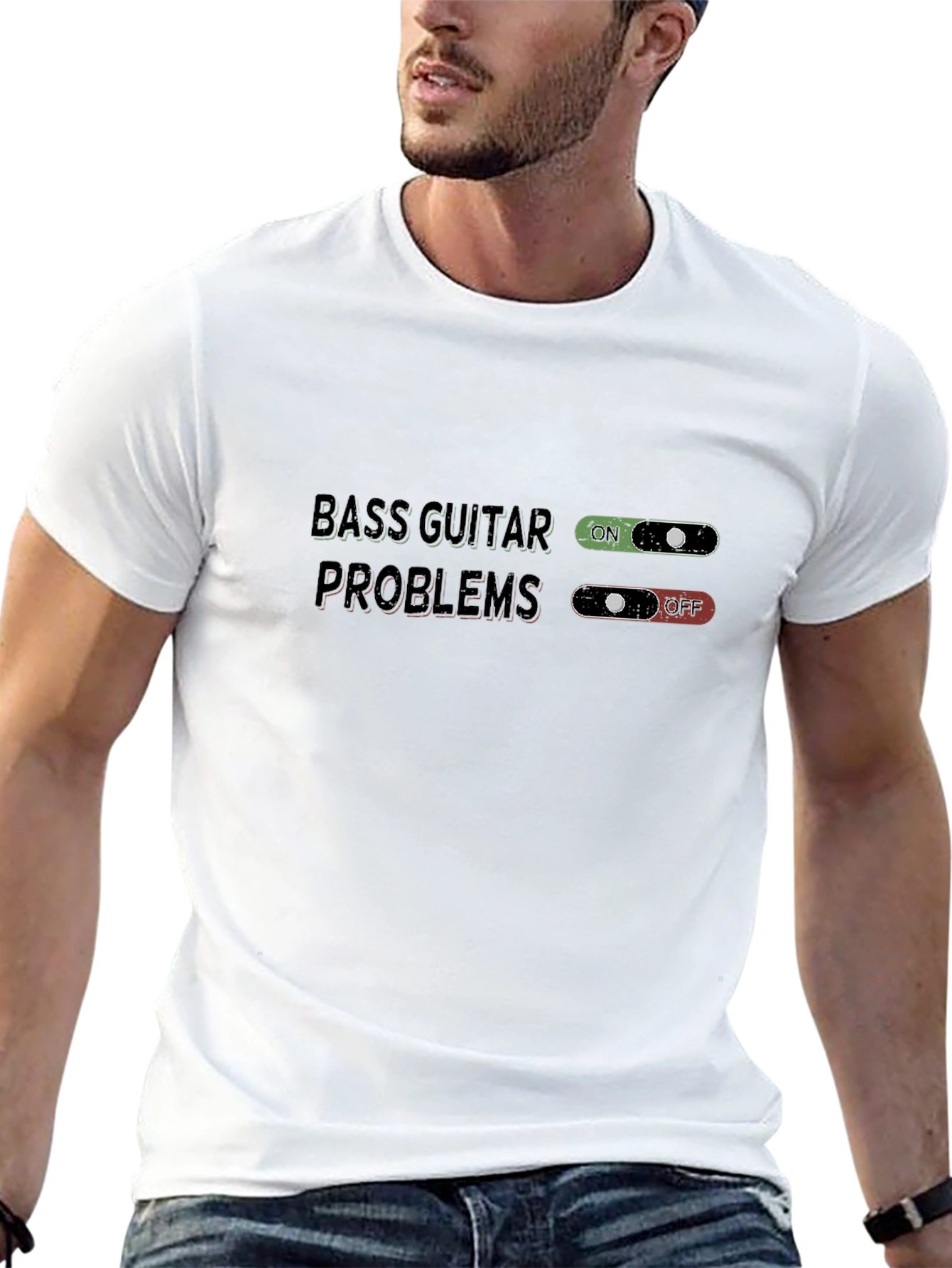 Bass Guitar Problems T-Shirt - Musician Humor Tee