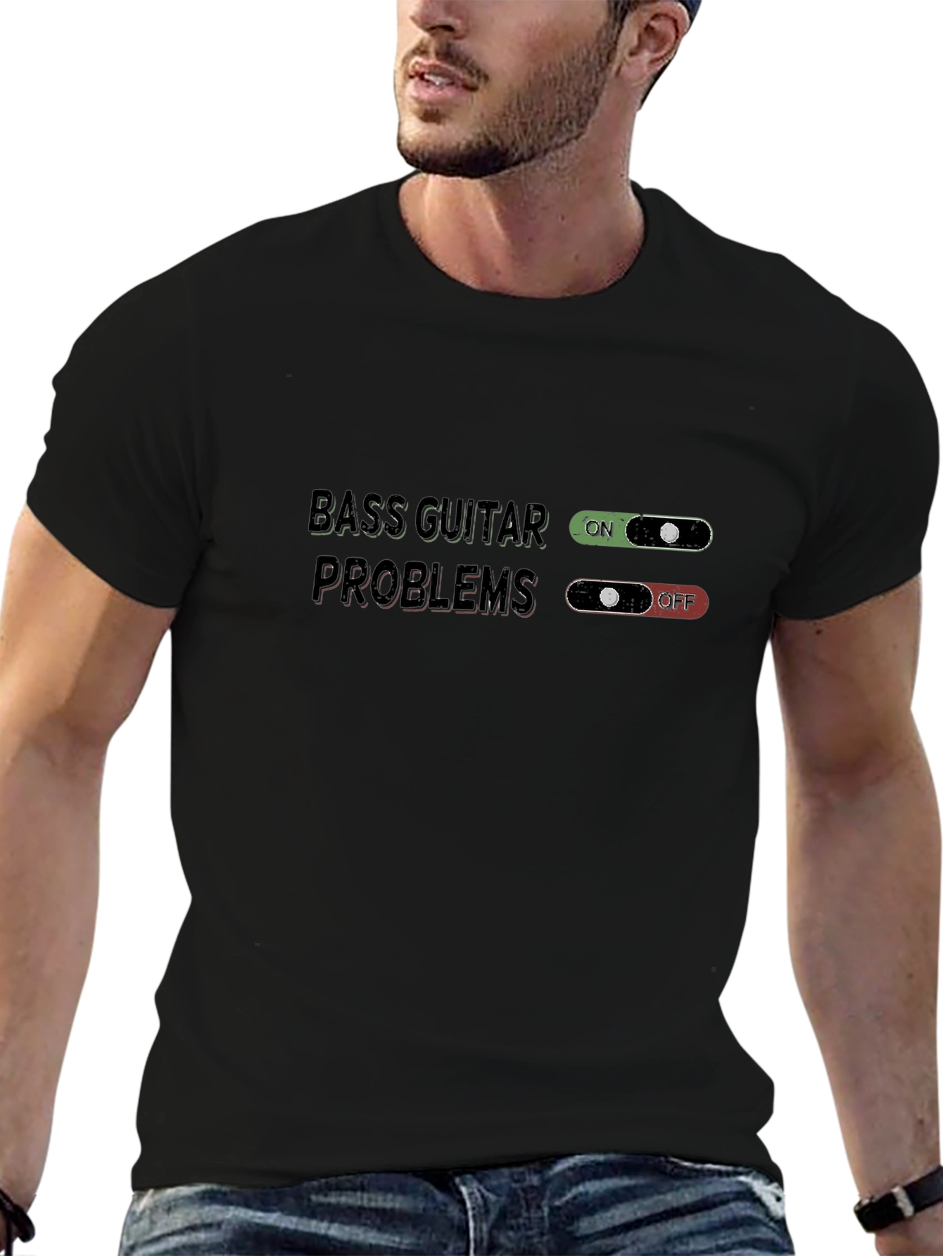 Bass Guitar Problems T-Shirt - Musician Humor Tee