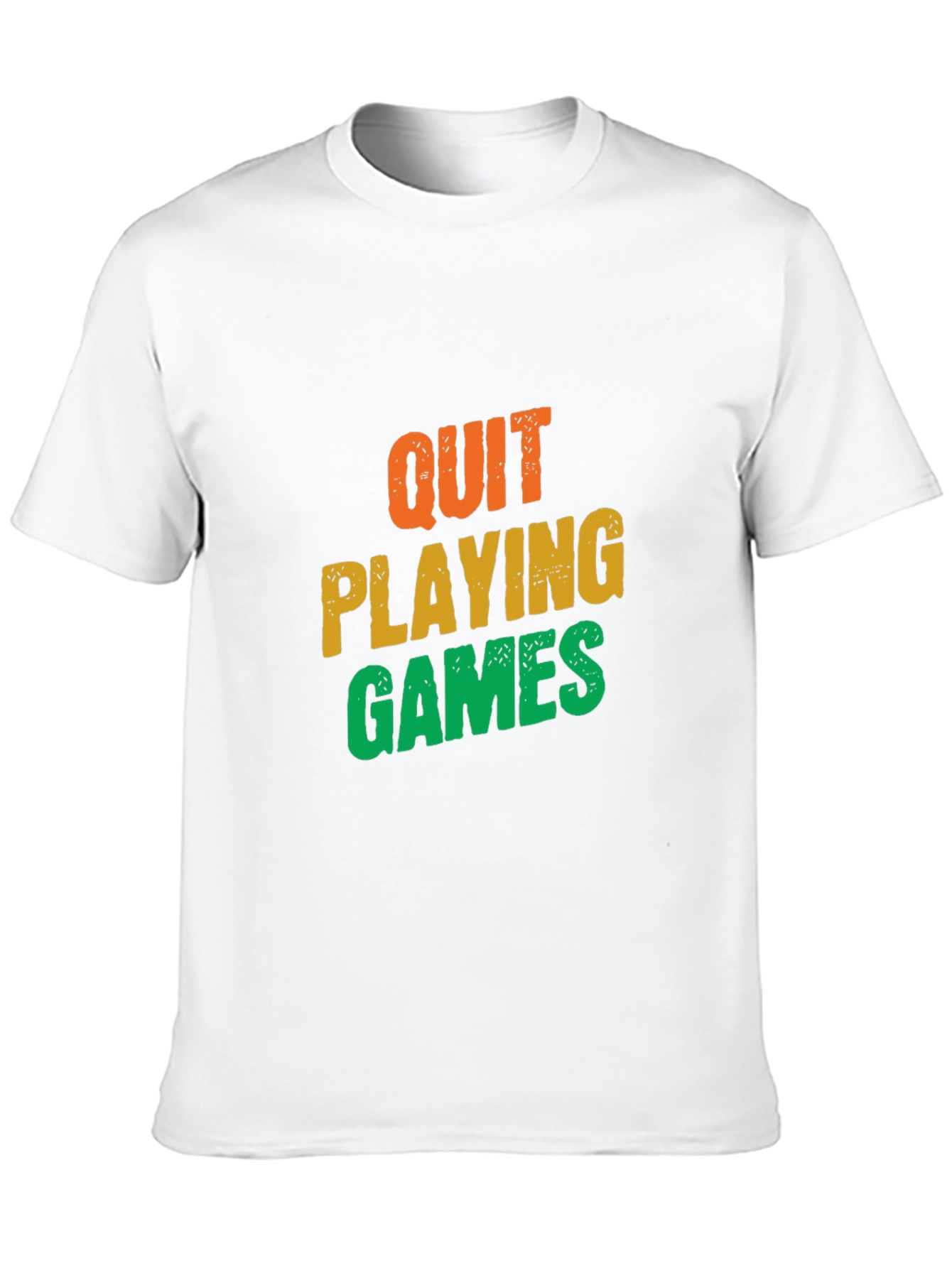 Quit Playing Games Graphic Tee - Black