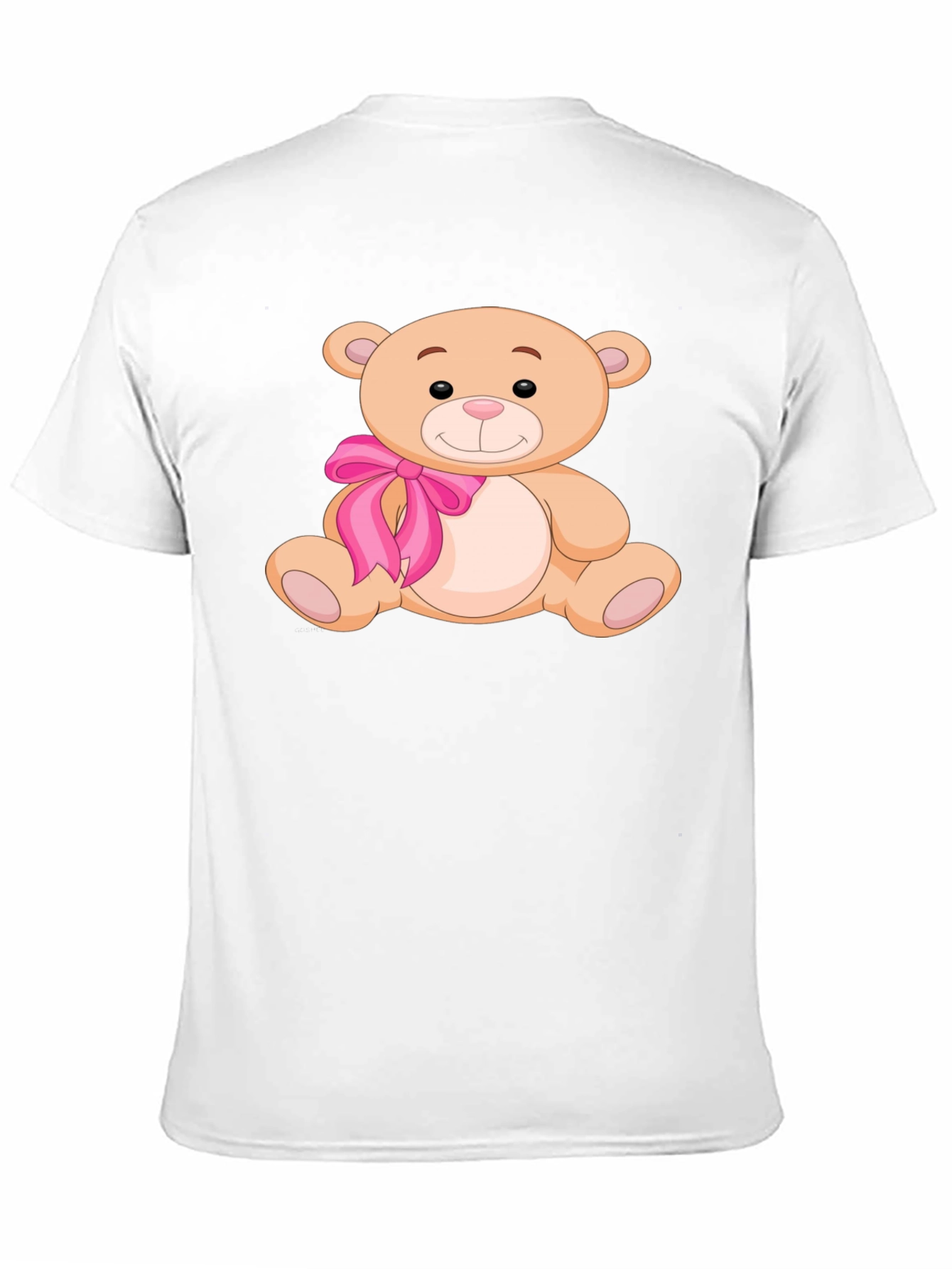 Cute Teddy Bear Graphic Tee - Mens Black T-Shirt
