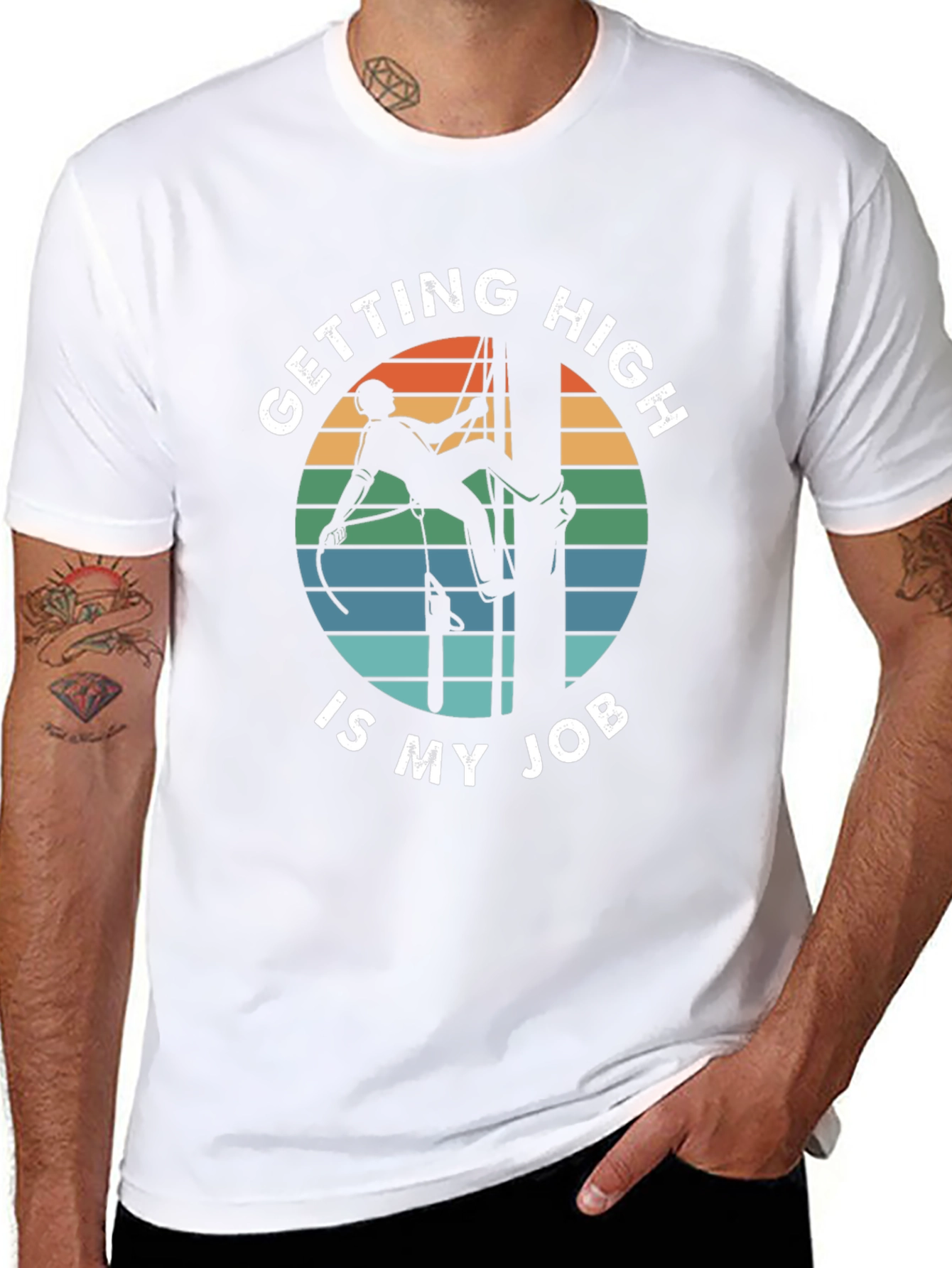 Getting High Is My Job Tree Climber T-Shirt