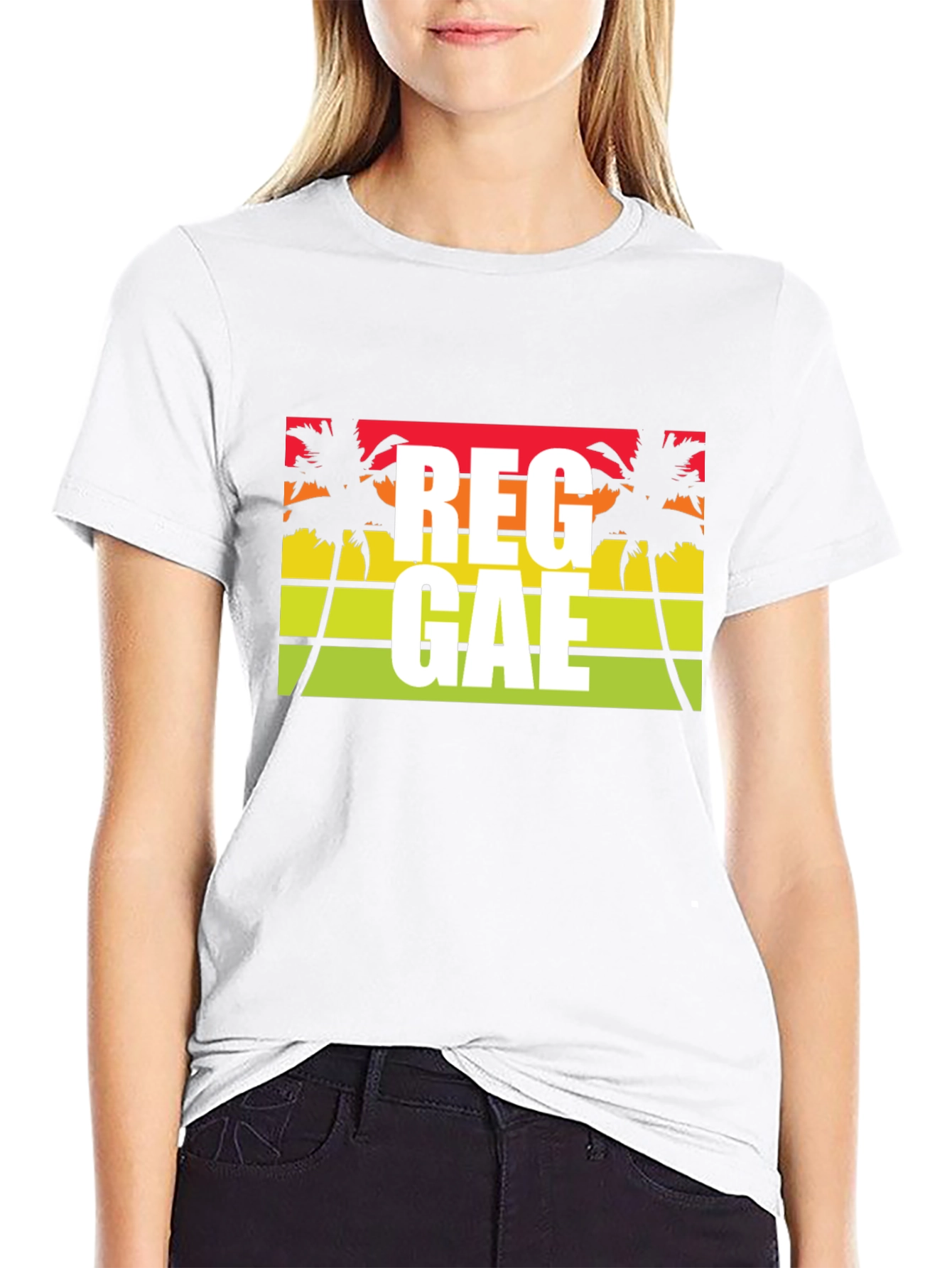 Reggae Palm Tree Graphic T-Shirt