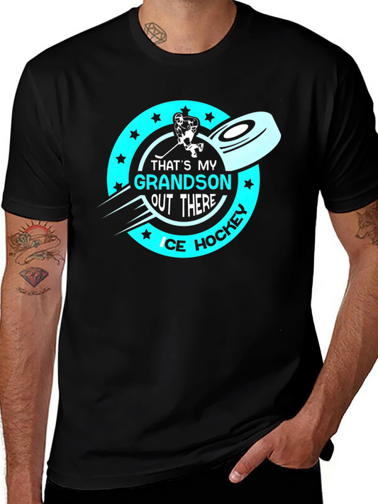 Thats My Grandson Out There Ice Hockey T-Shirt