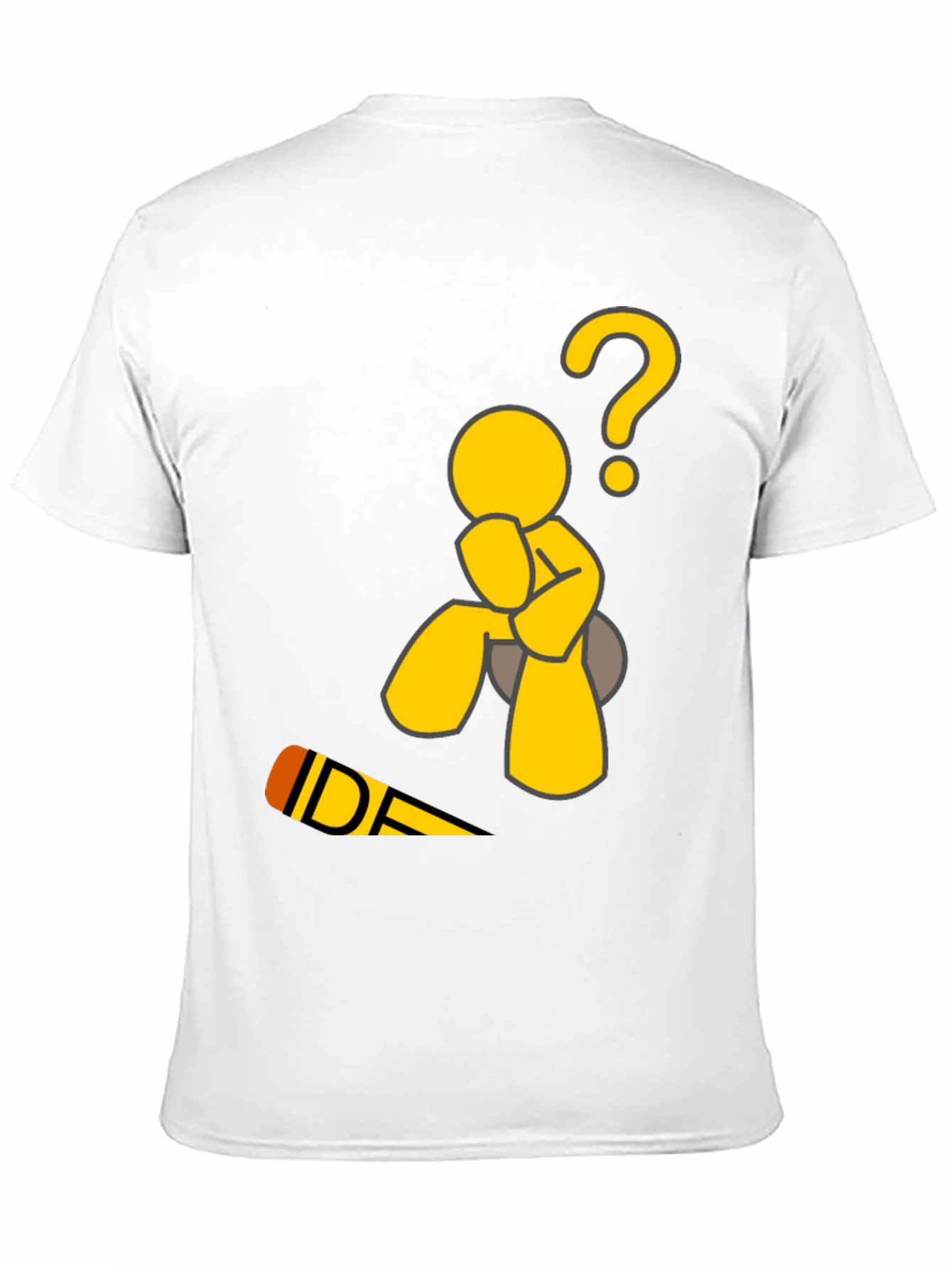 Thinking Man Graphic Tee - Black Cotton