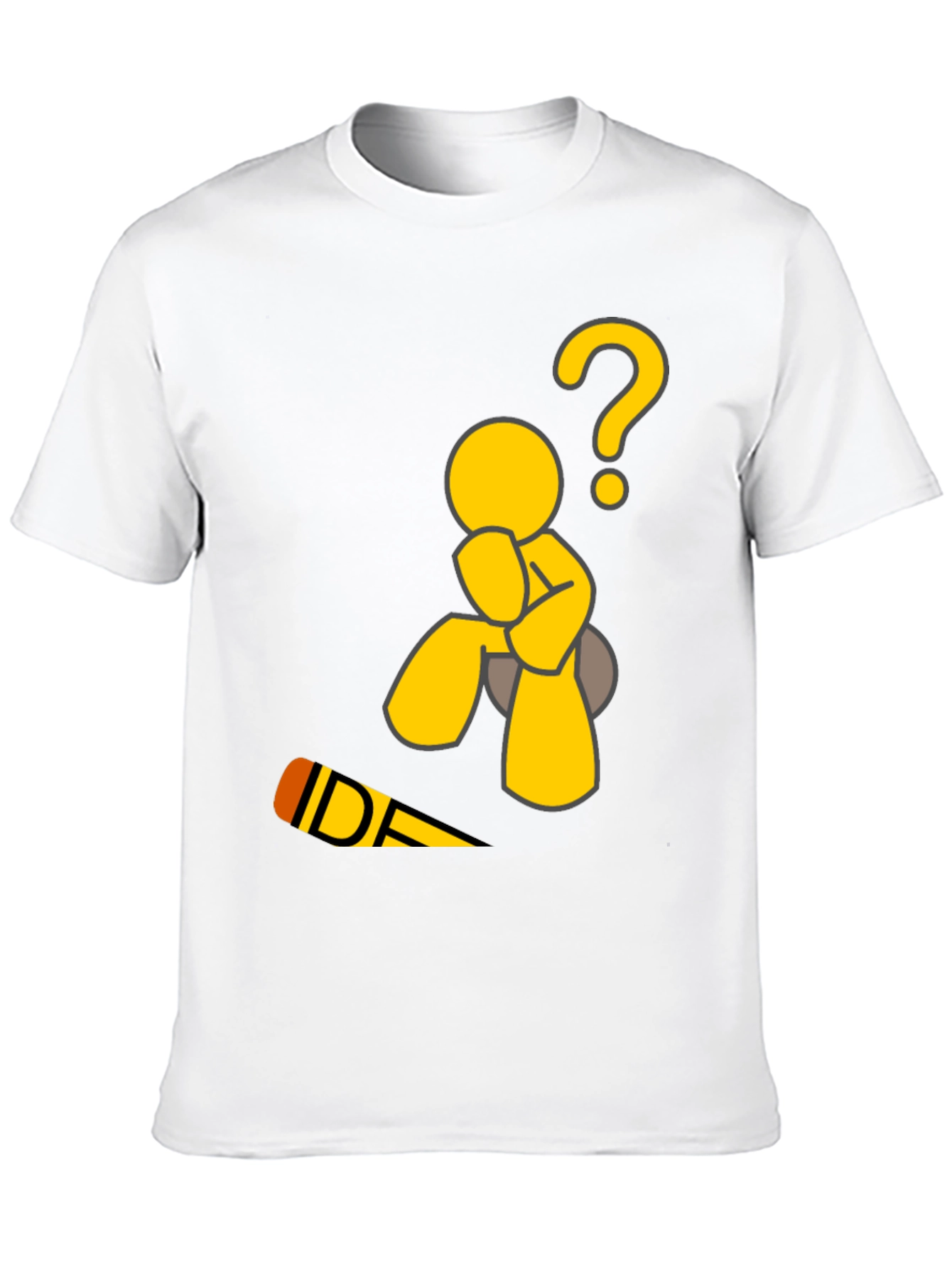 Thinking Man Graphic Tee - Black Cotton