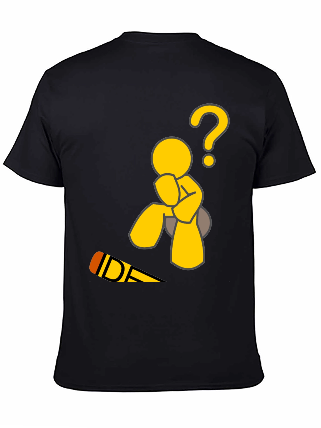 Thinking Man Graphic Tee - Black Cotton