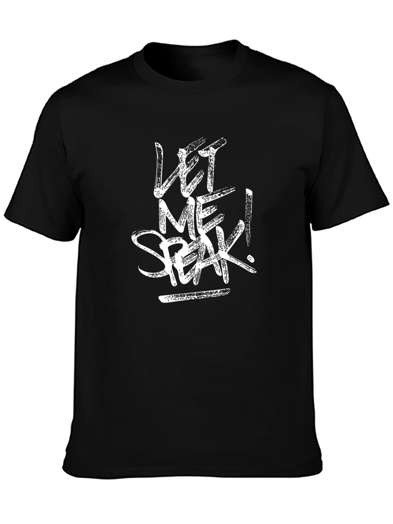 Let Me Speak! Black Graphic Tee