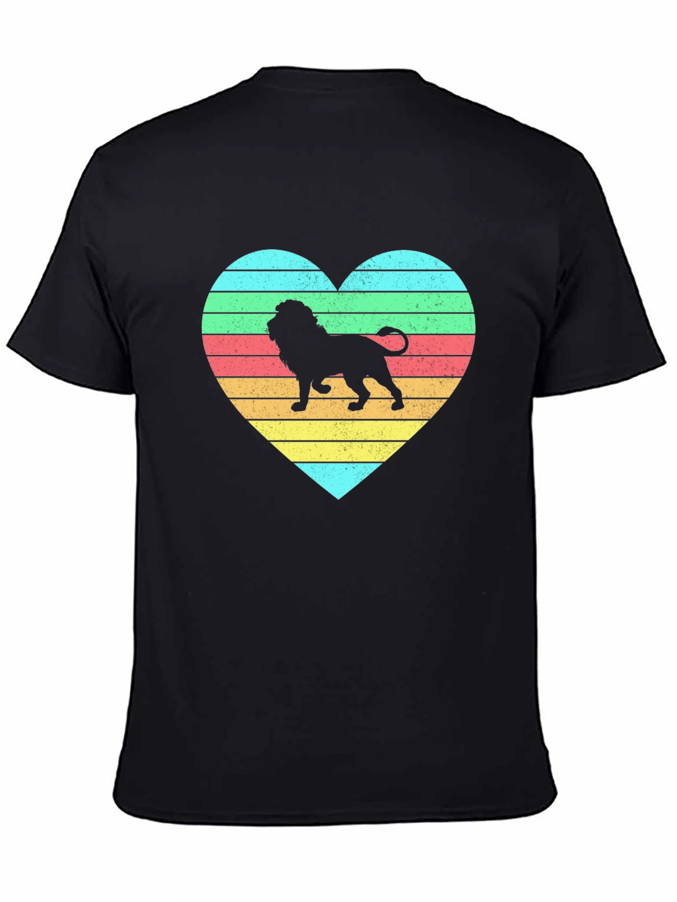 Lion Heart Striped Graphic Tee