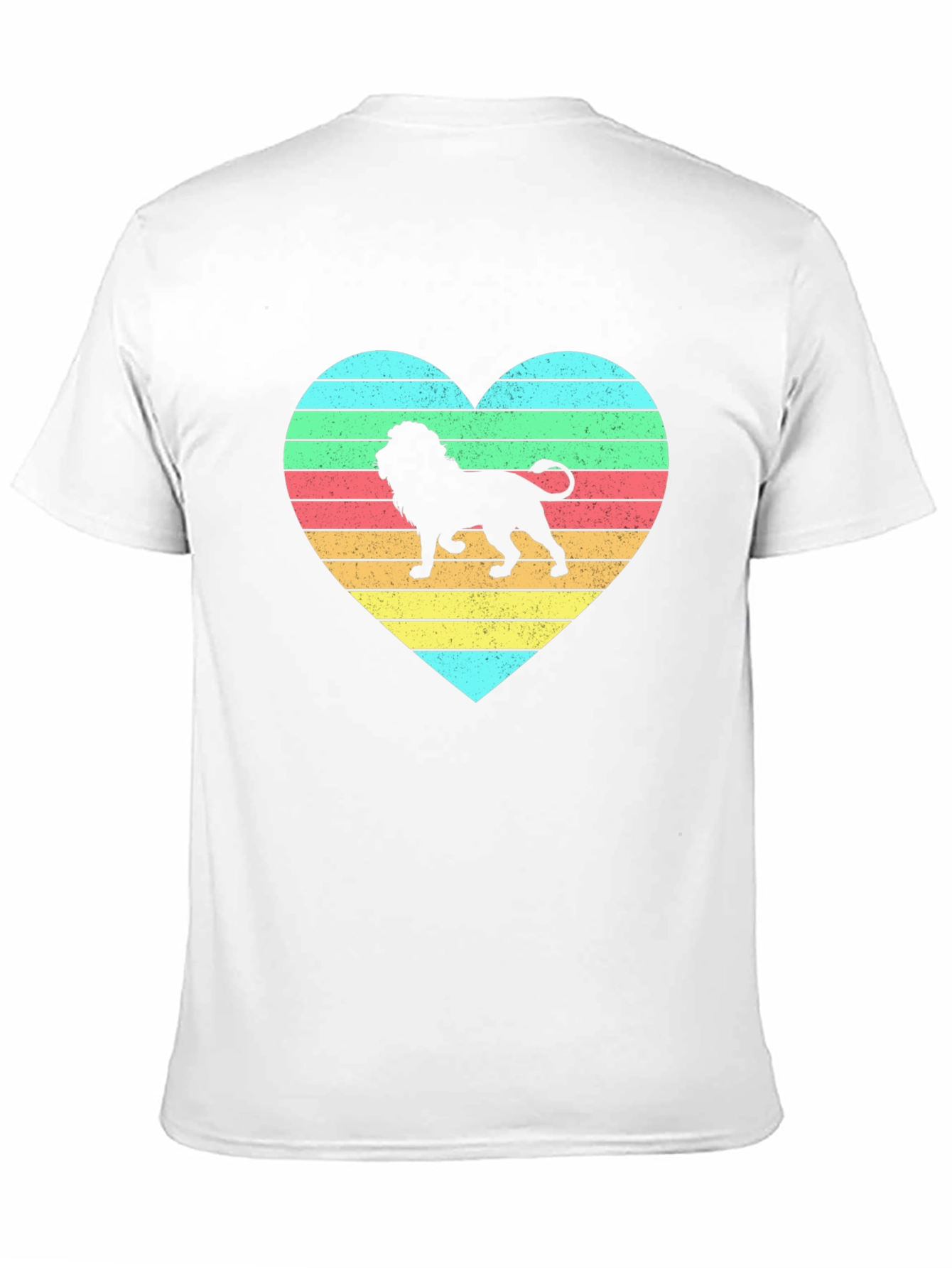Lion Heart Striped Graphic Tee